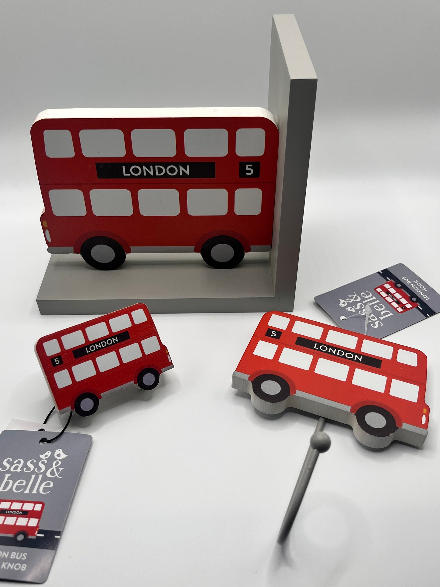 London Red Bus Bookends