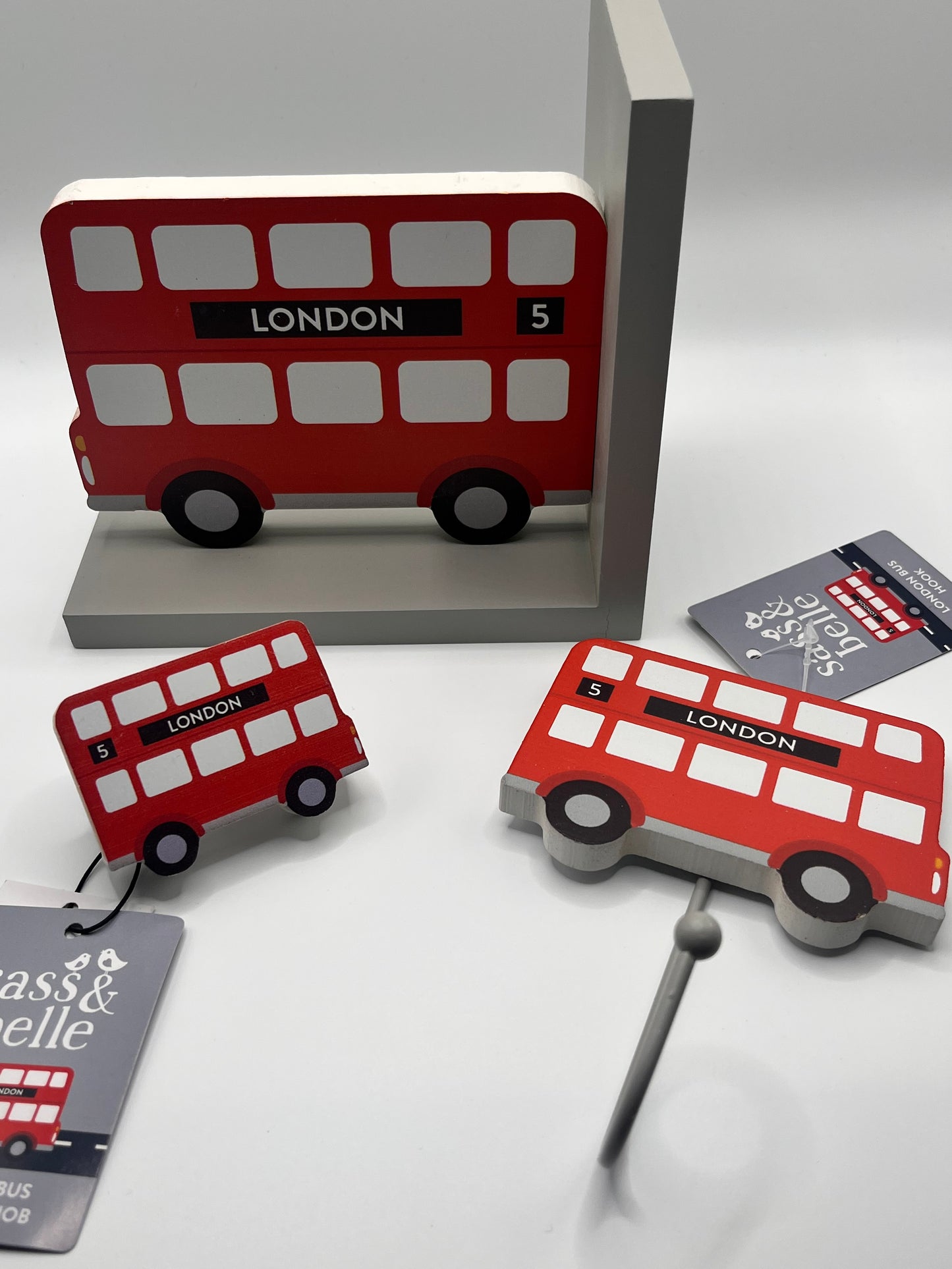 London Red Bus Bookends
