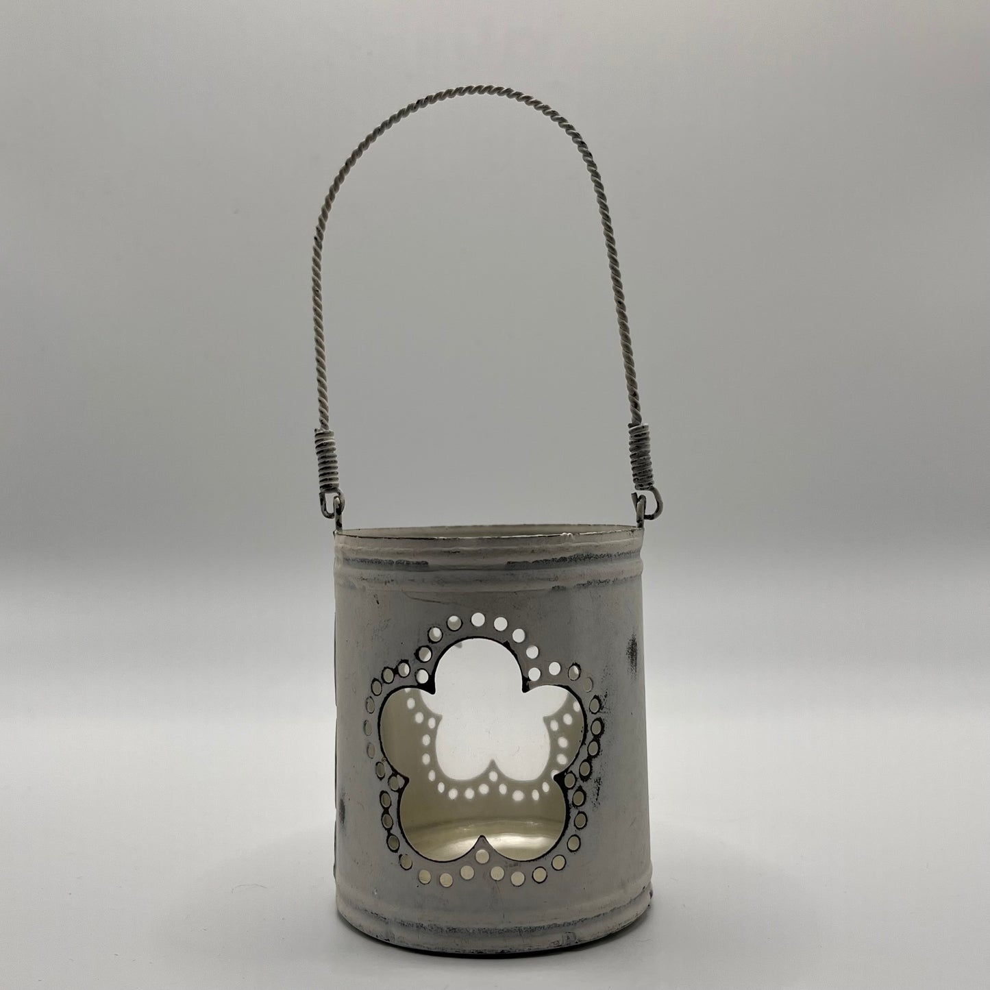 Parlane Distressed Cream Hanging Tea Light Holder