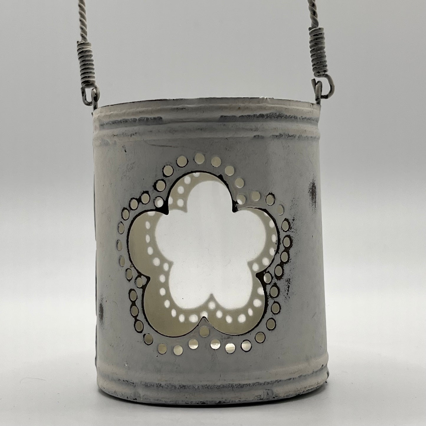 Parlane Distressed Cream Hanging Tea Light Holder