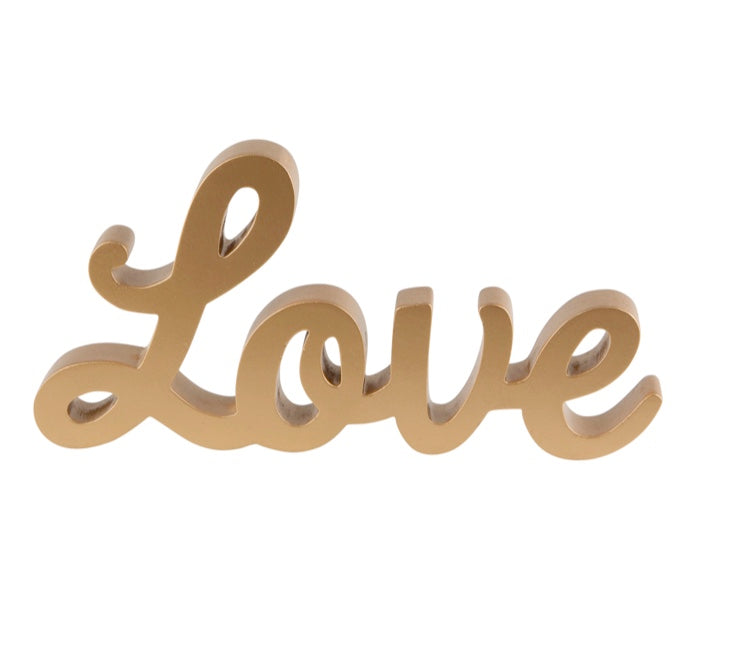 Love Free Standing Sign – Gold