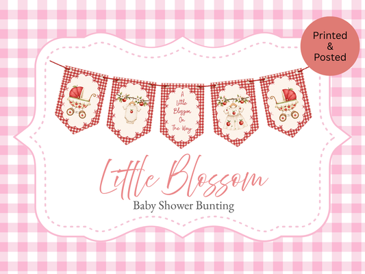 Apple Blossom Baby Shower Bunting – A Little Blossom On The Way