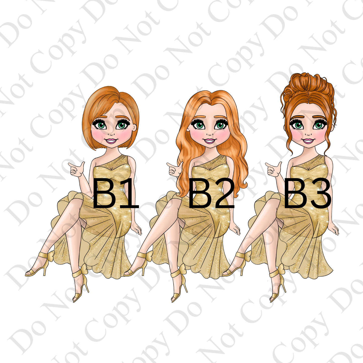 Gold Milestone Birthday Card – Choice of Lady, Ages 18–70