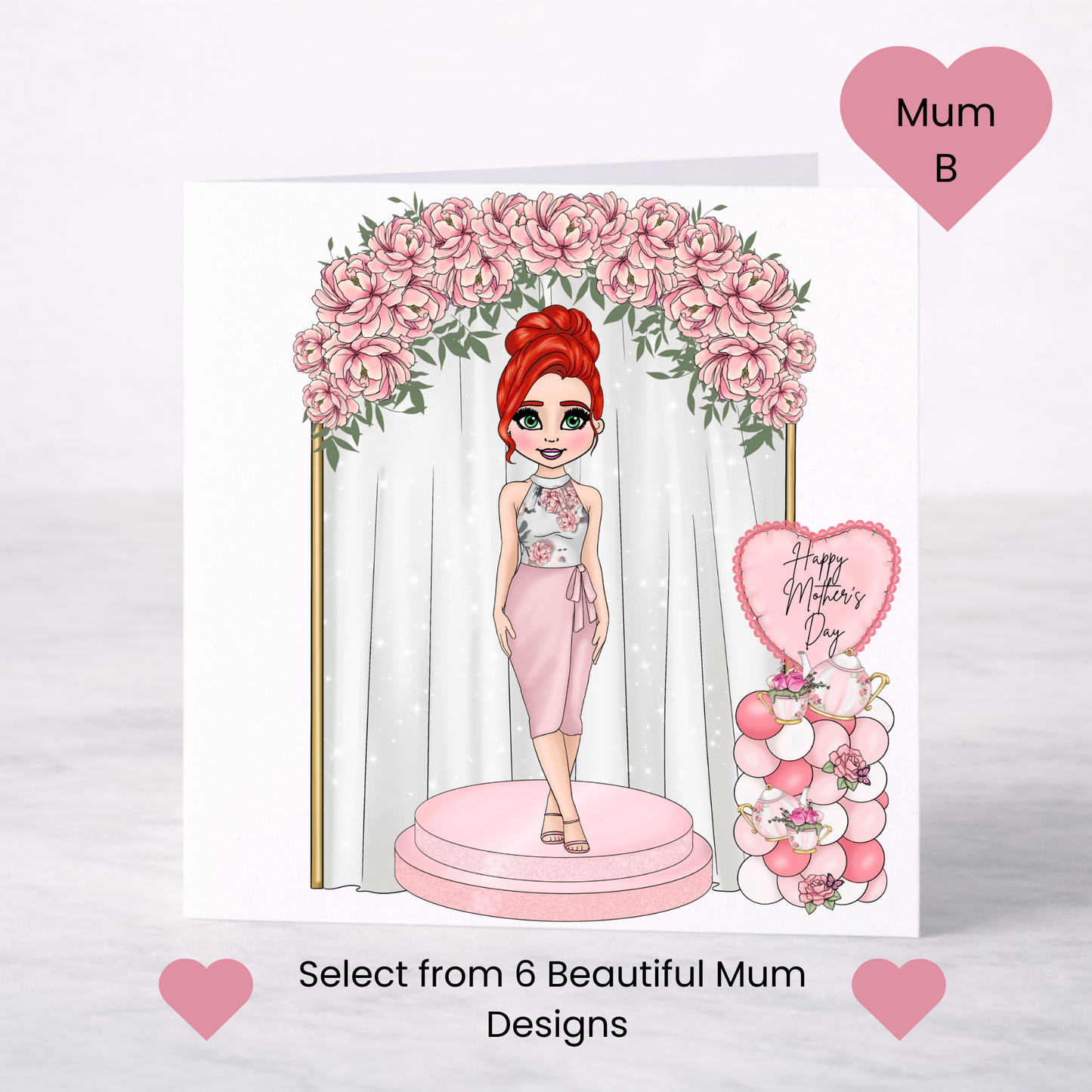 Elegant Floral Mother’s Day Card – Choice of 6 Mum Designs