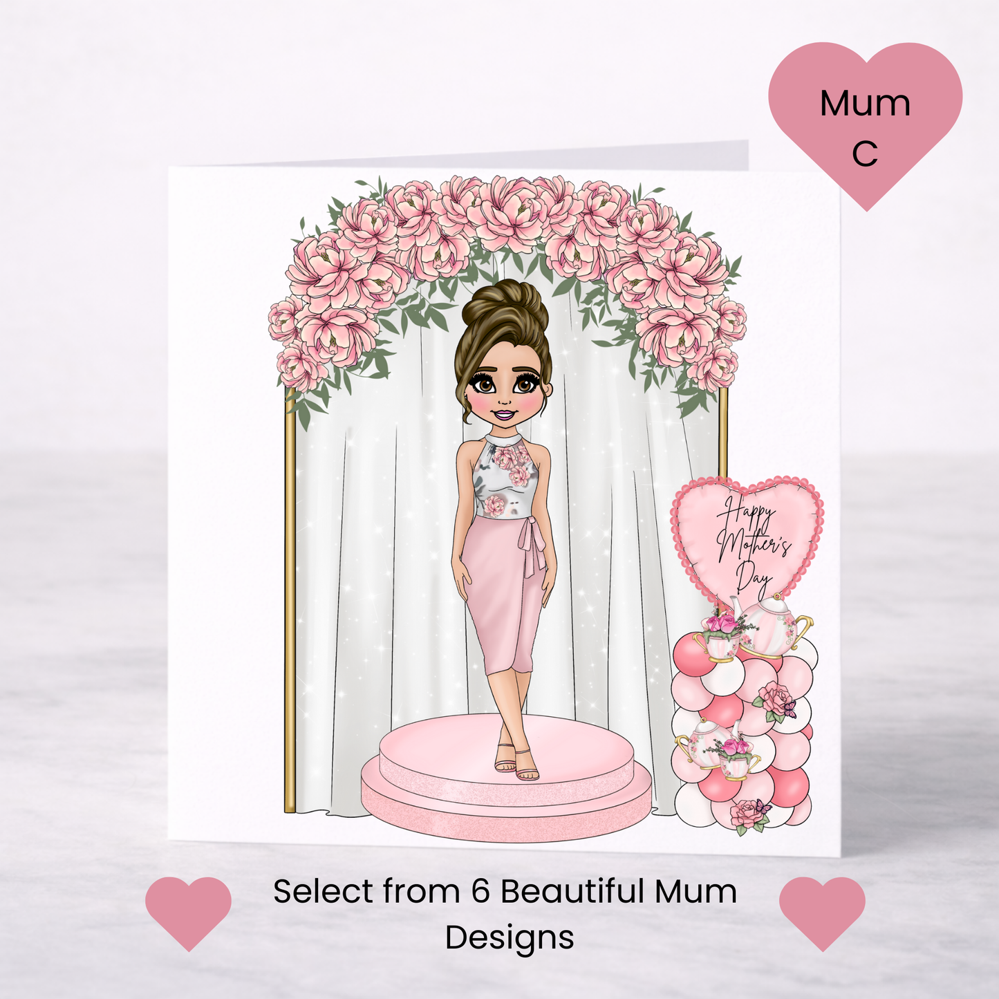 Elegant Floral Mother’s Day Card – Choice of 6 Mum Designs