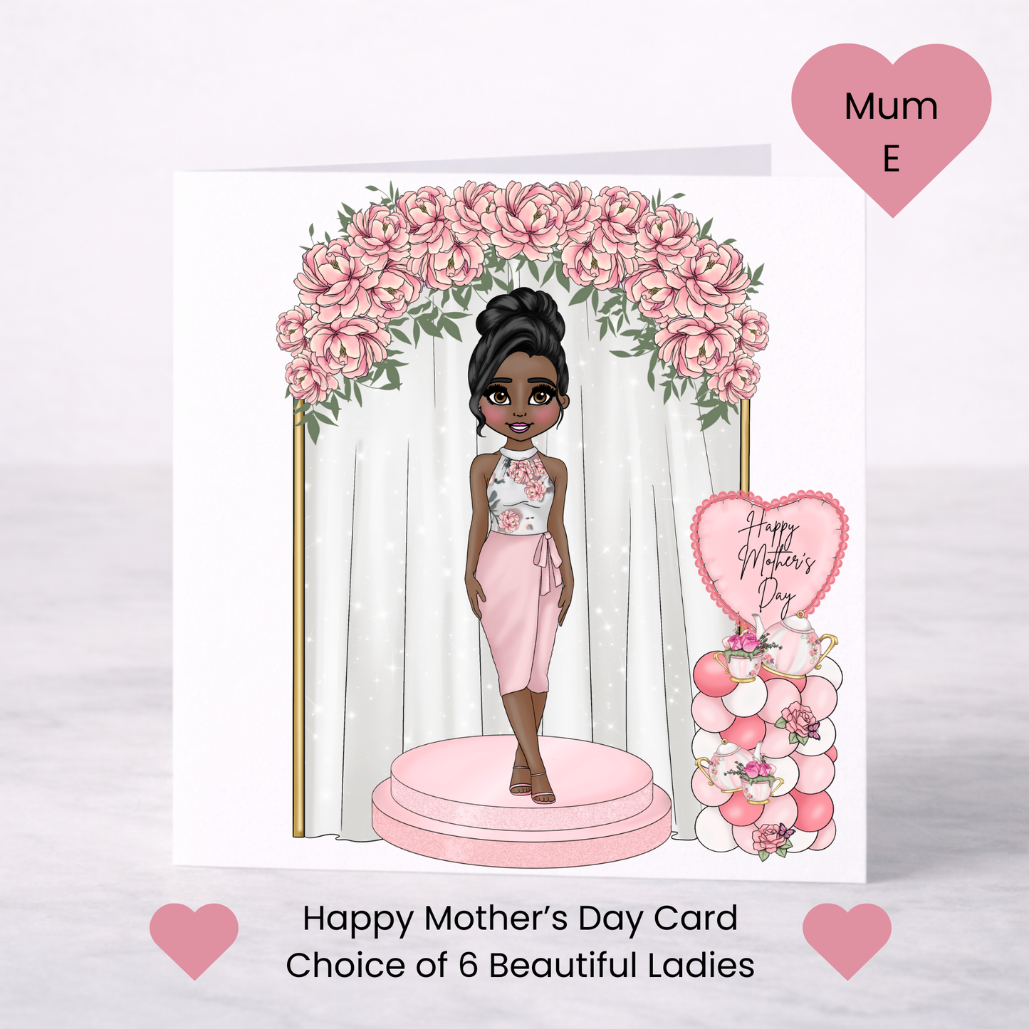 Elegant Floral Mother’s Day Card – Choice of 6 Mum Designs