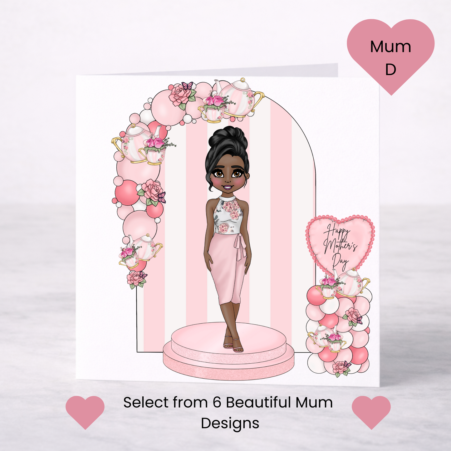 Elegant Floral Mother’s Day Card – Choice of 6 Mum Designs