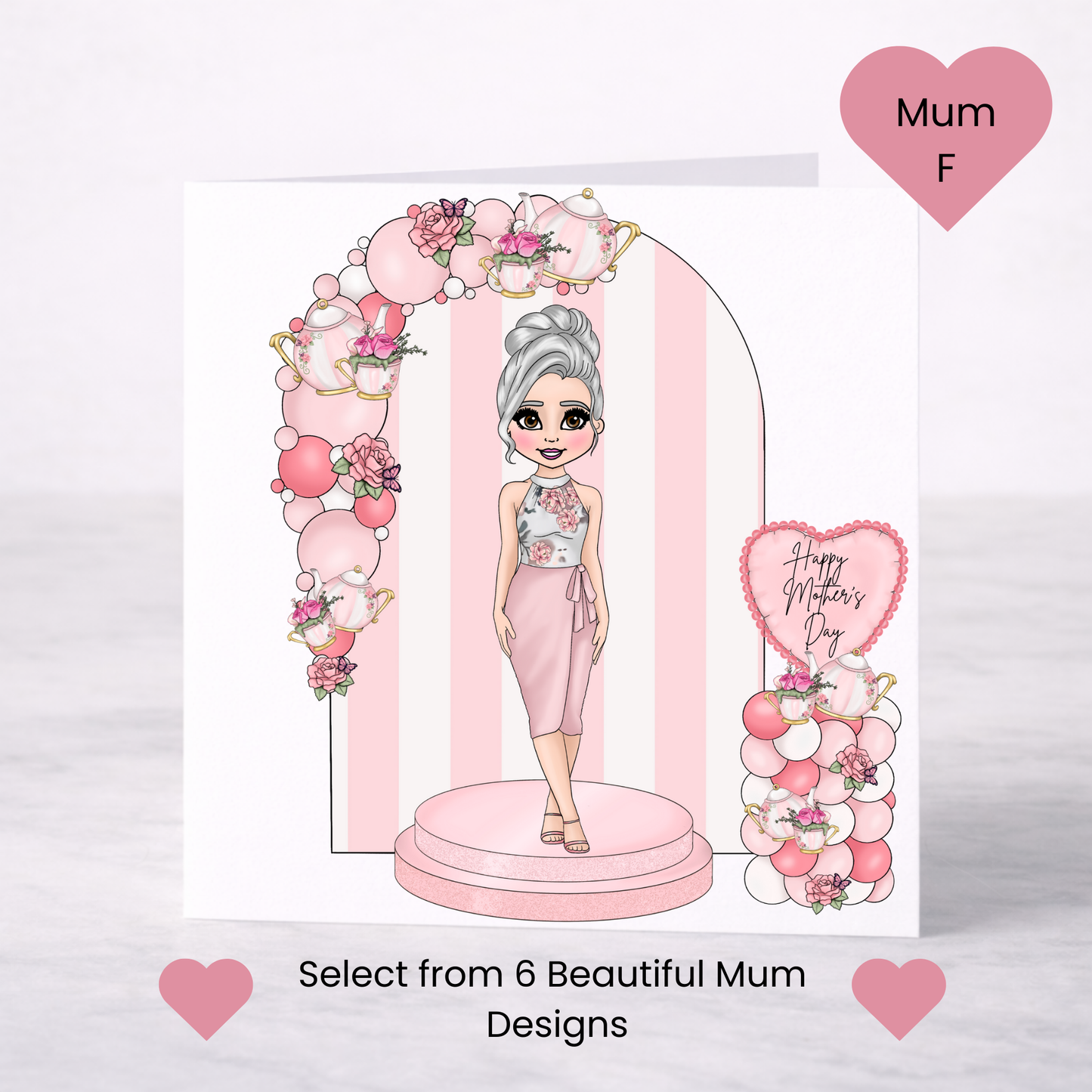 Elegant Floral Mother’s Day Card – Choice of 6 Mum Designs