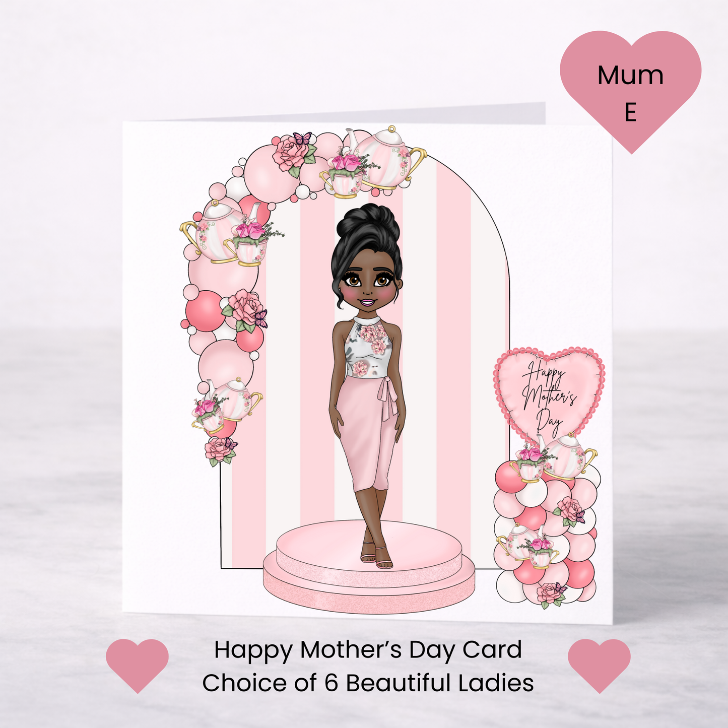 Elegant Floral Mother’s Day Card – Choice of 6 Mum Designs