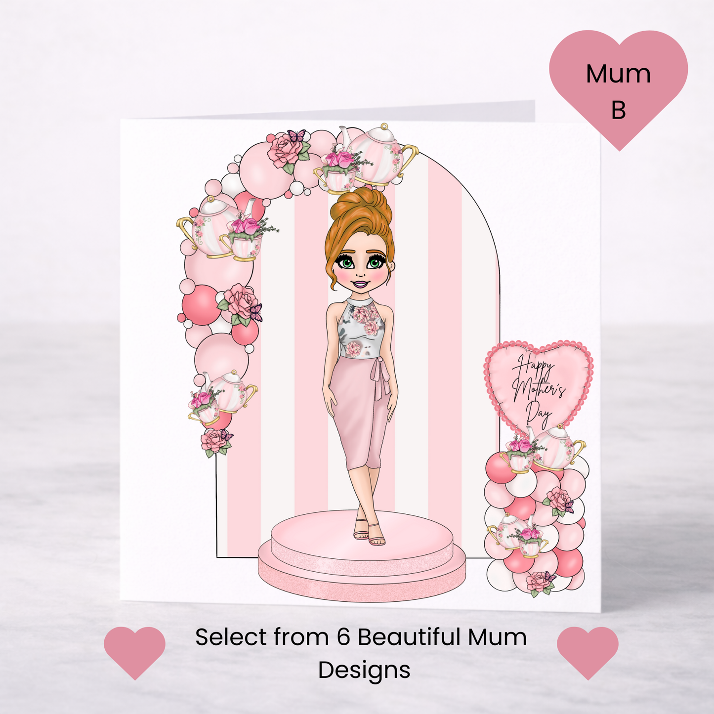 Elegant Floral Mother’s Day Card – Choice of 6 Mum Designs