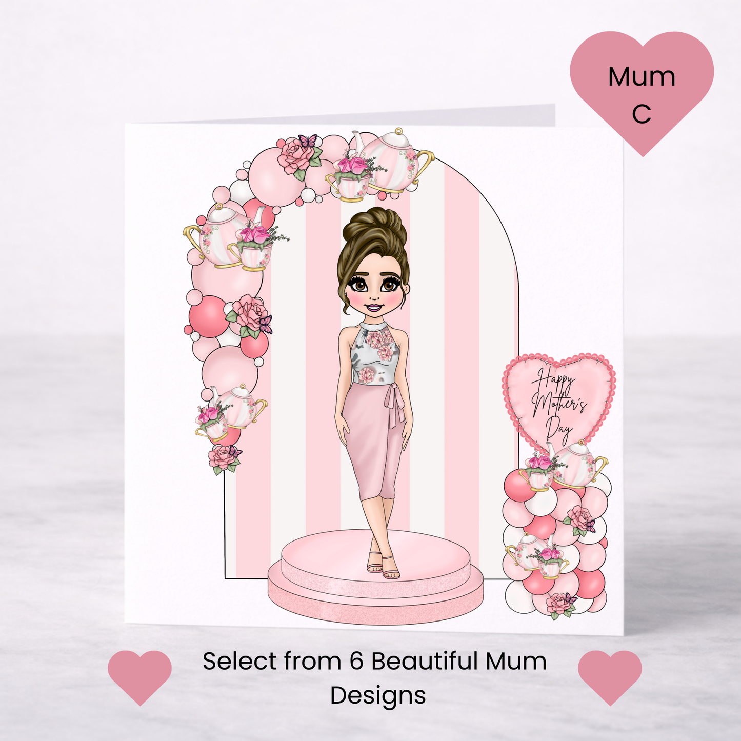 Elegant Floral Mother’s Day Card – Choice of 6 Mum Designs