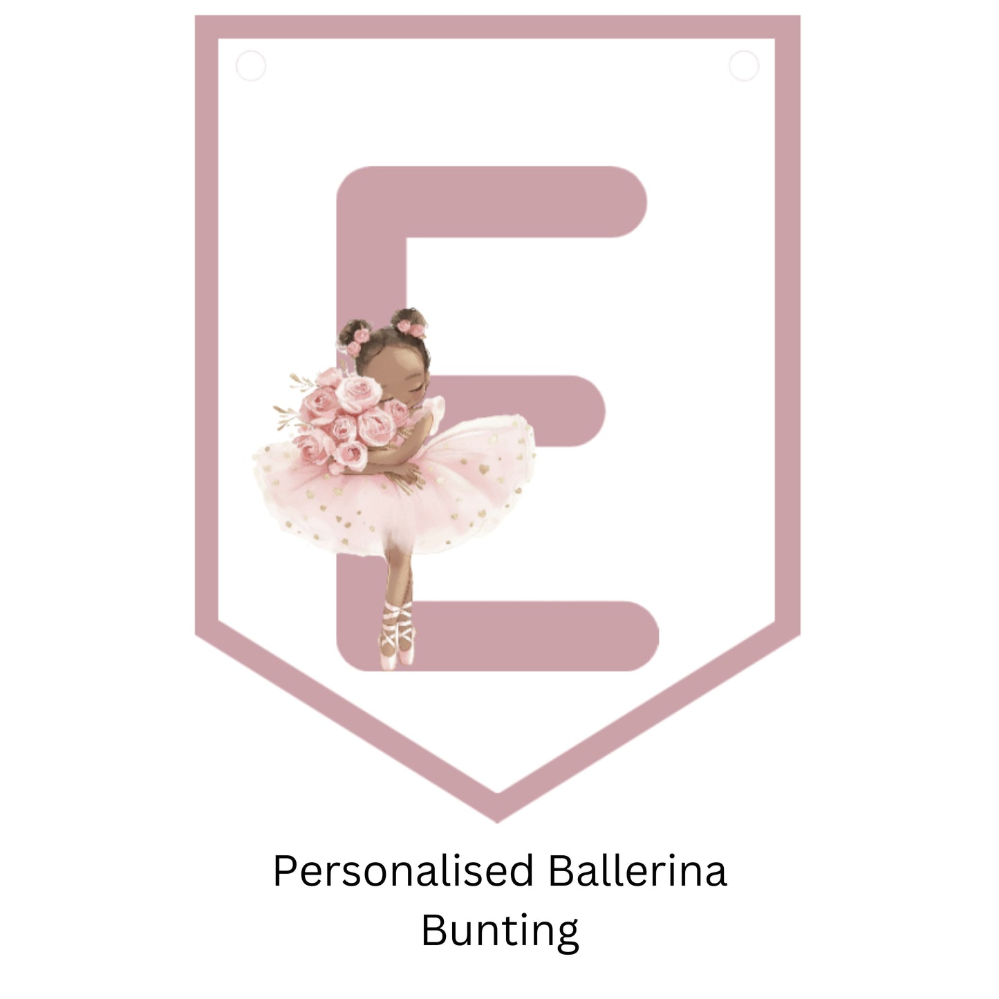 Personalised Ballerina Name Garland – Ballet Themed Bedroom & Party Bunting