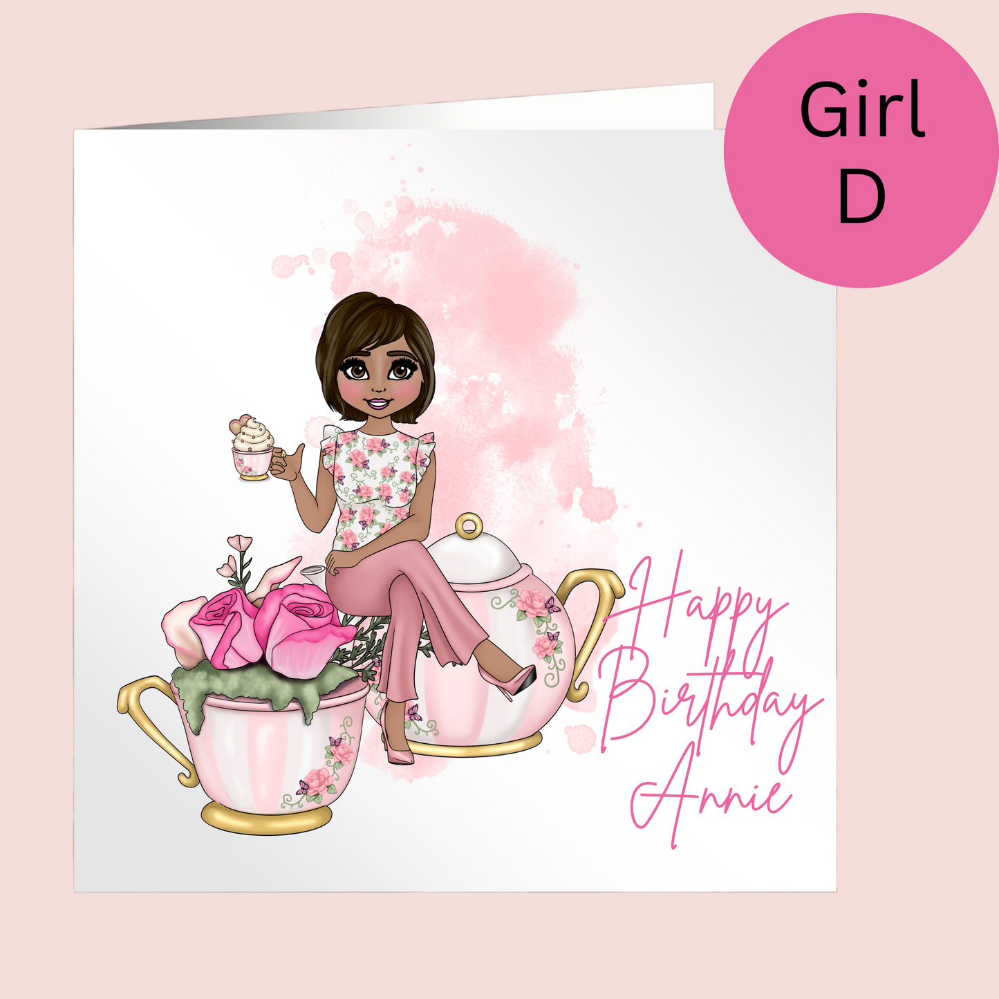 Time for Tea Personalised Card – Choice of 6 Designs