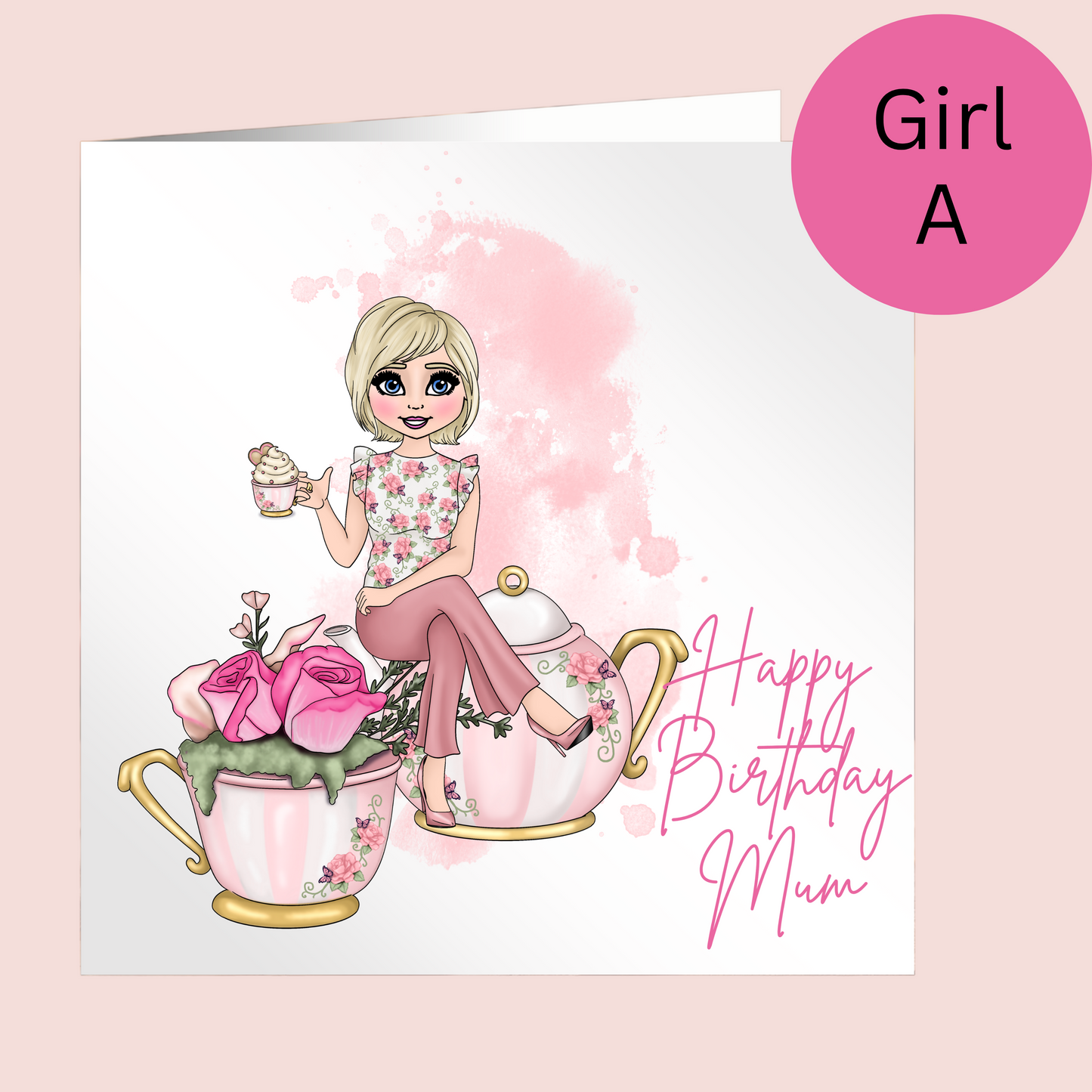 Time for Tea Personalised Card – Choice of 6 Designs