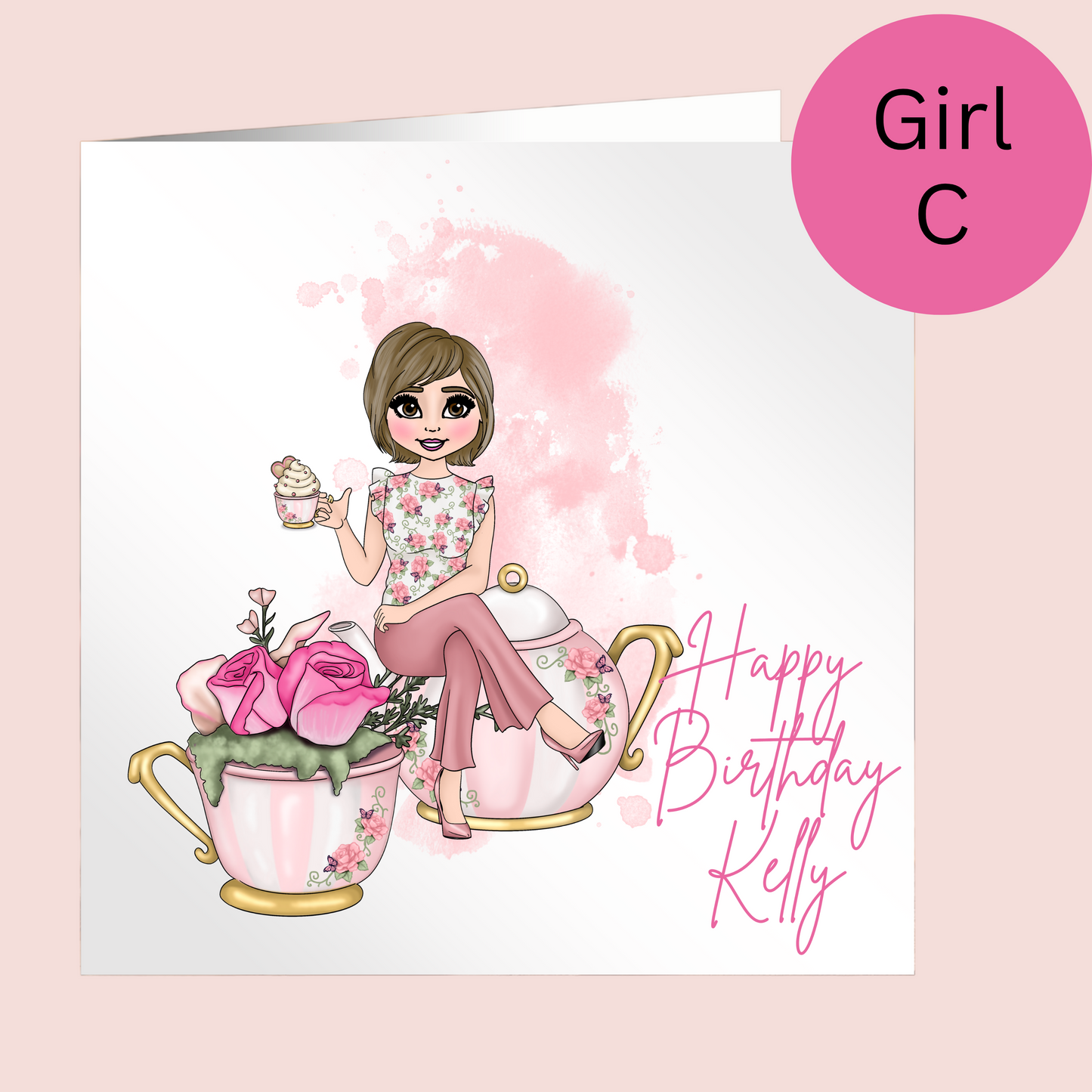 Time for Tea Personalised Card – Choice of 6 Designs