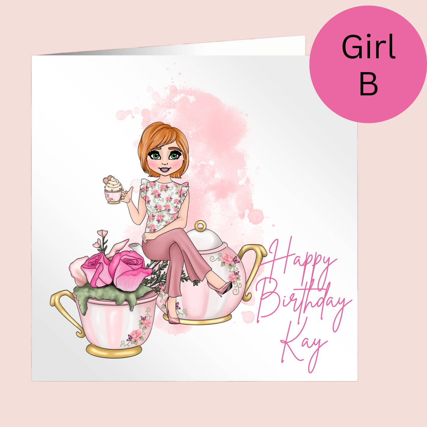 Time for Tea Personalised Card – Choice of 6 Designs