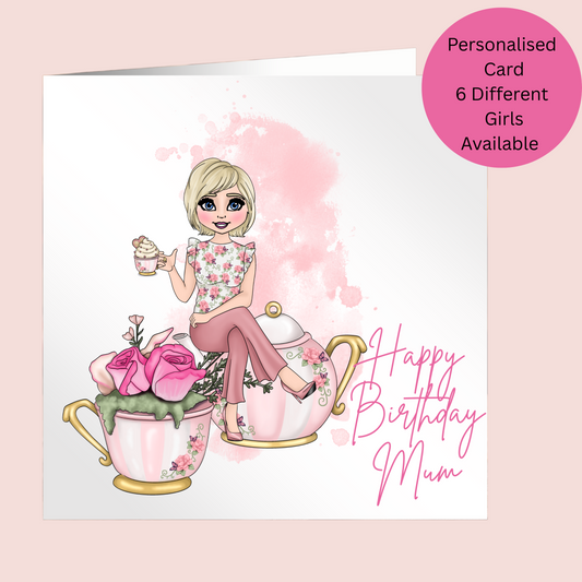 Time for Tea Personalised Card – Choice of 6 Designs