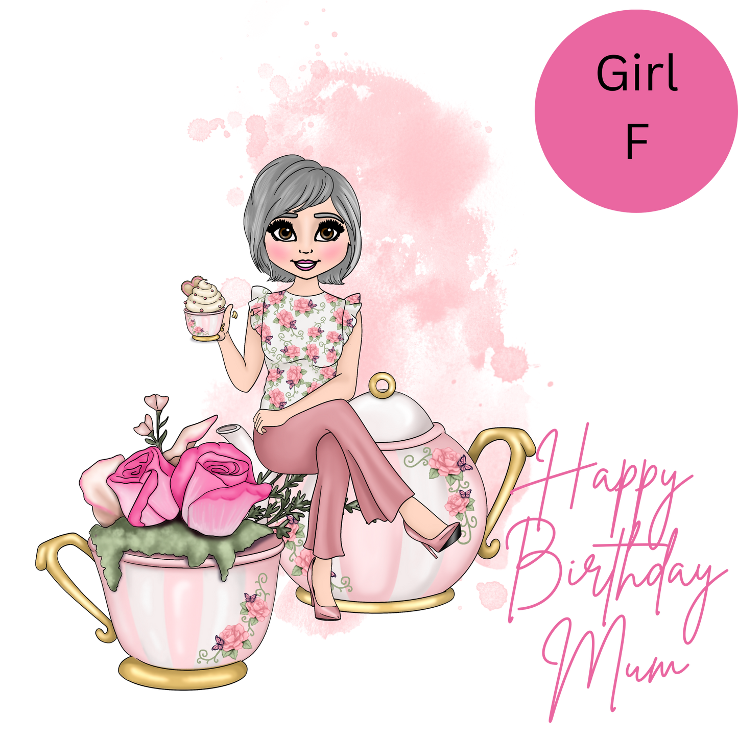 Time for Tea Personalised Card – Choice of 6 Designs
