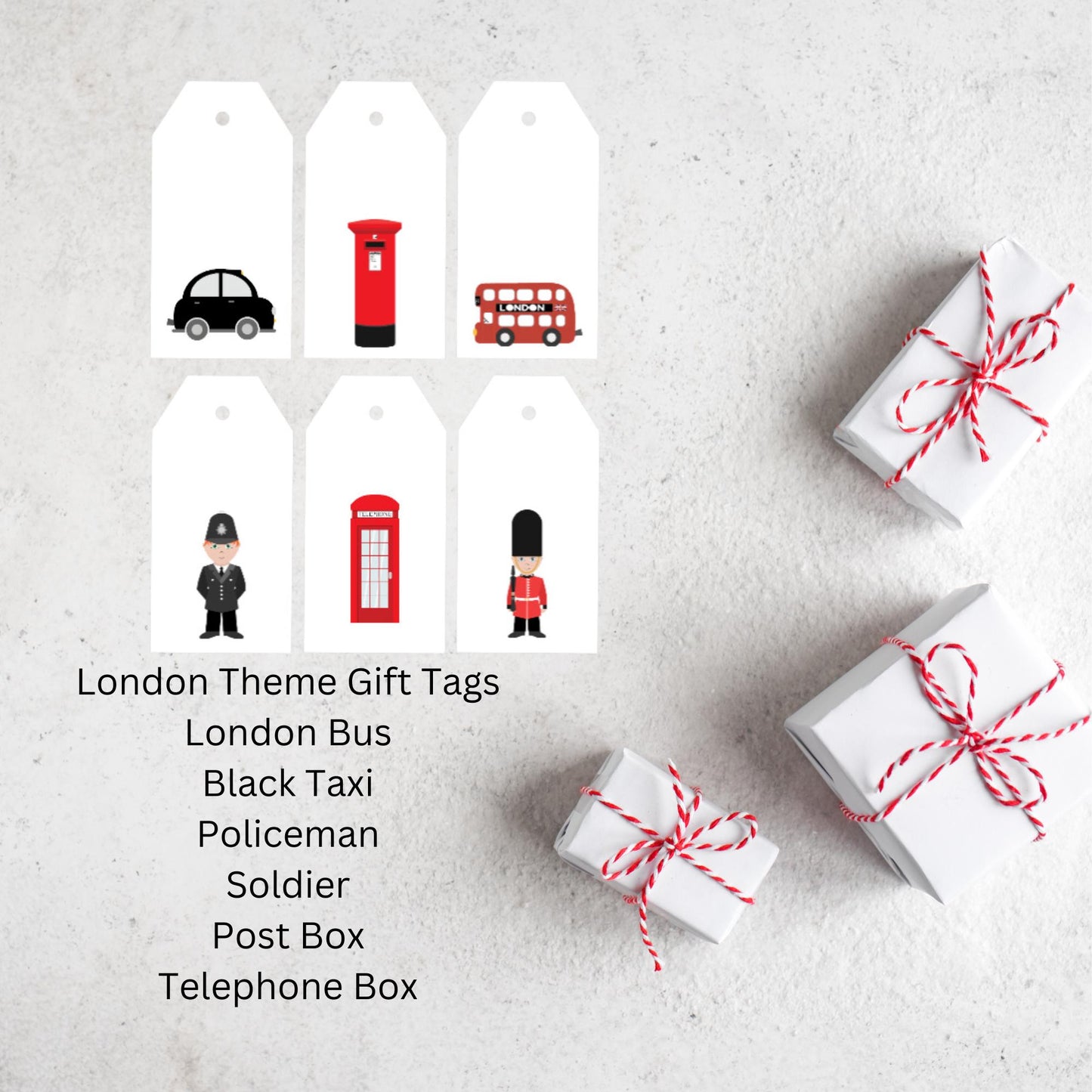 London Birthday Bunting – Red Bus, Soldier & British Icons