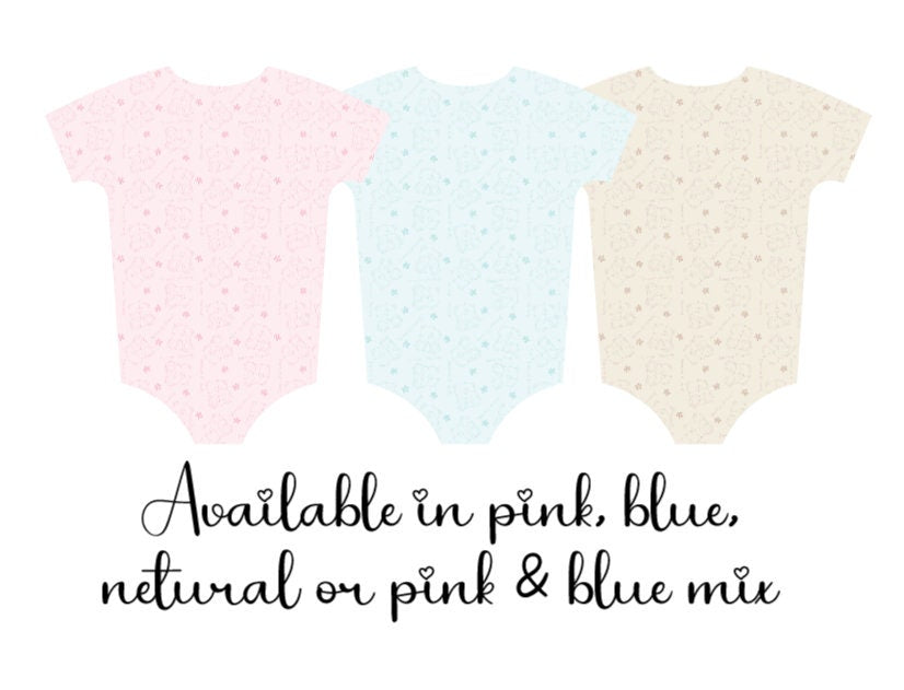Baby Vest Bunting – Blue, Pink, Neutral or Mixed Baby Shower Garland