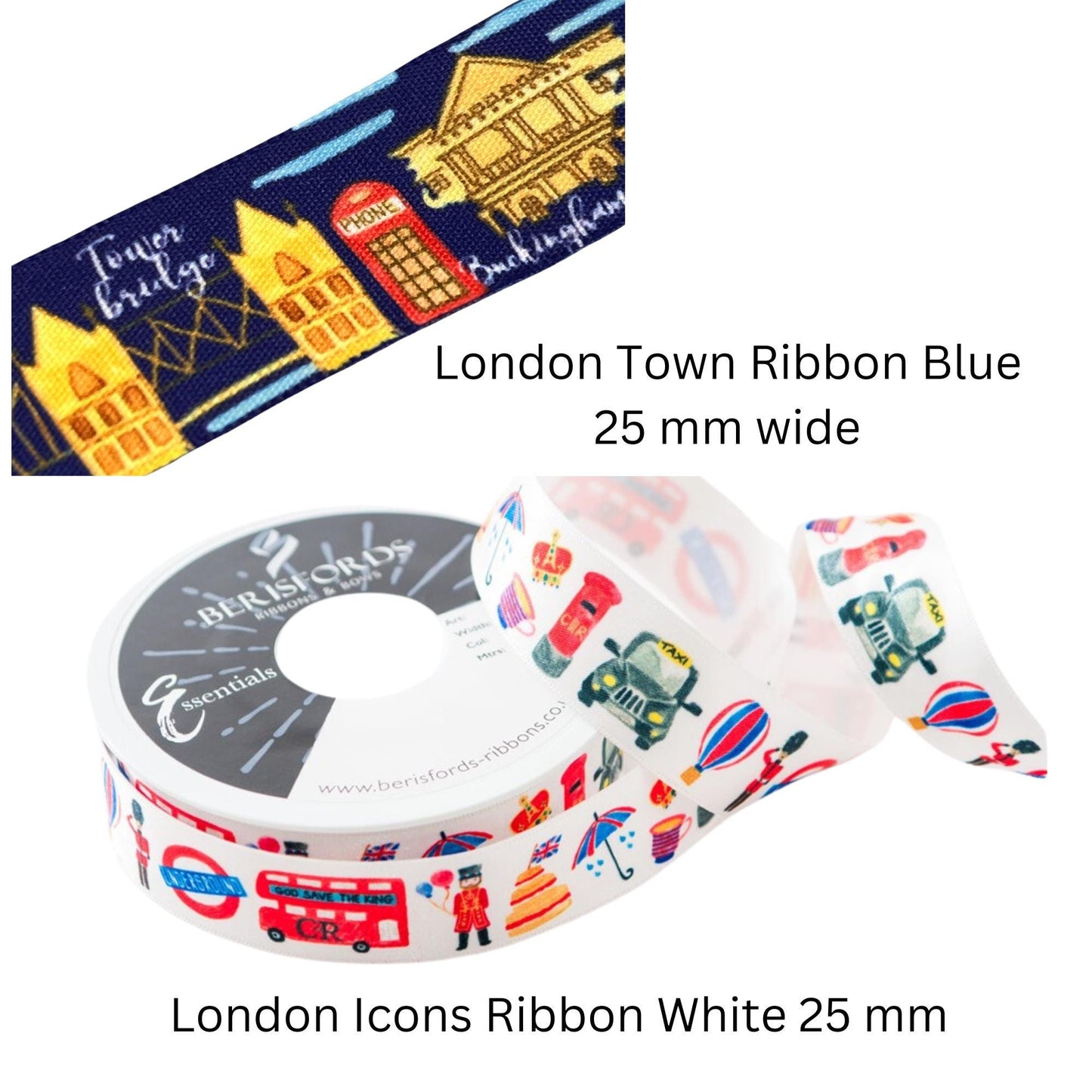 Berisfords Children’s Printed Ribbons – 25mm Birthday, Party & Craft Ribbon