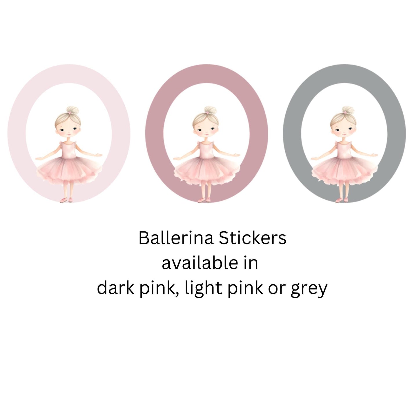 Pink Ballerina Vinyl Wall Stickers – Ballet Dancer Bedroom Décor – Set of 10