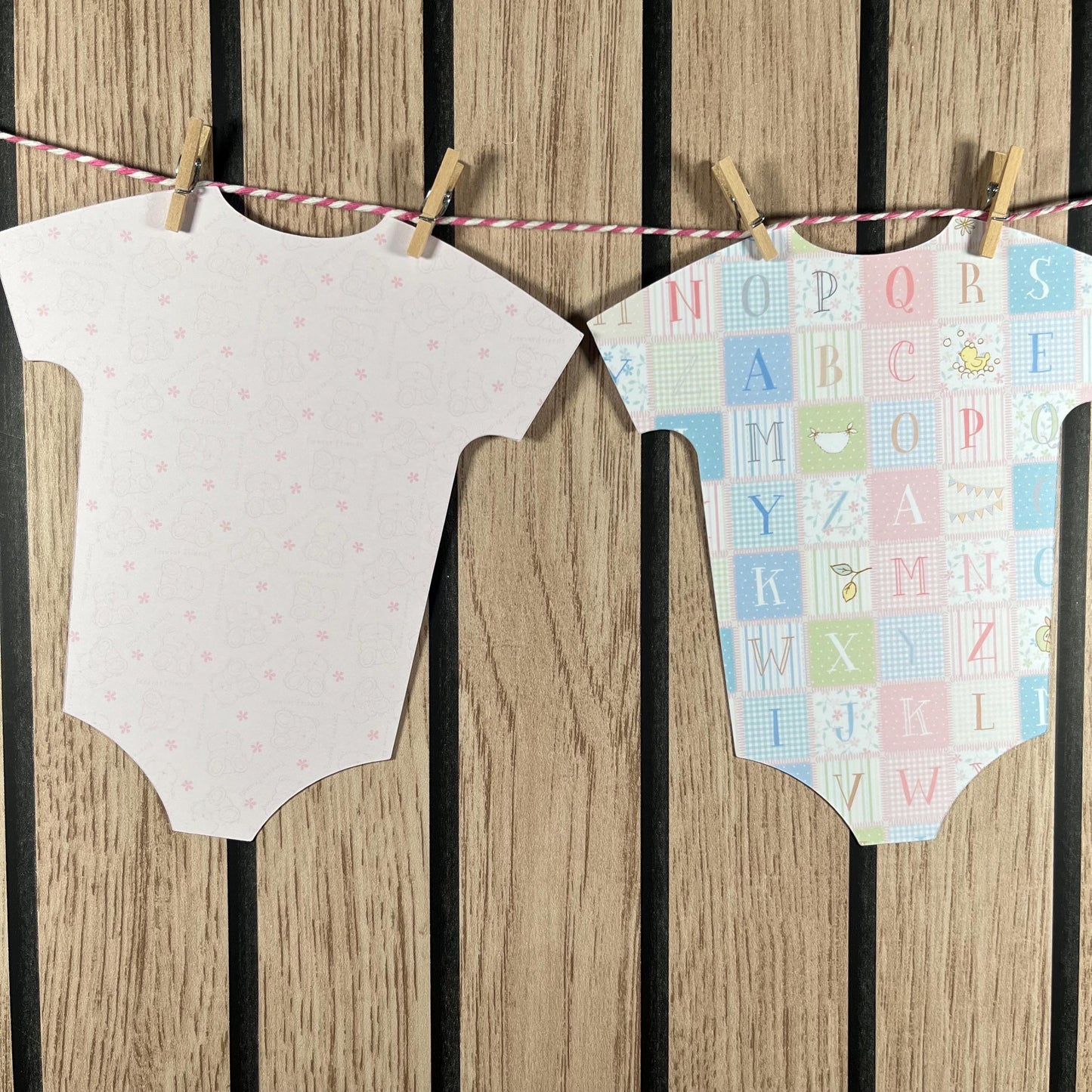 Baby Vest Bunting – Blue, Pink, Neutral or Mixed Baby Shower Garland
