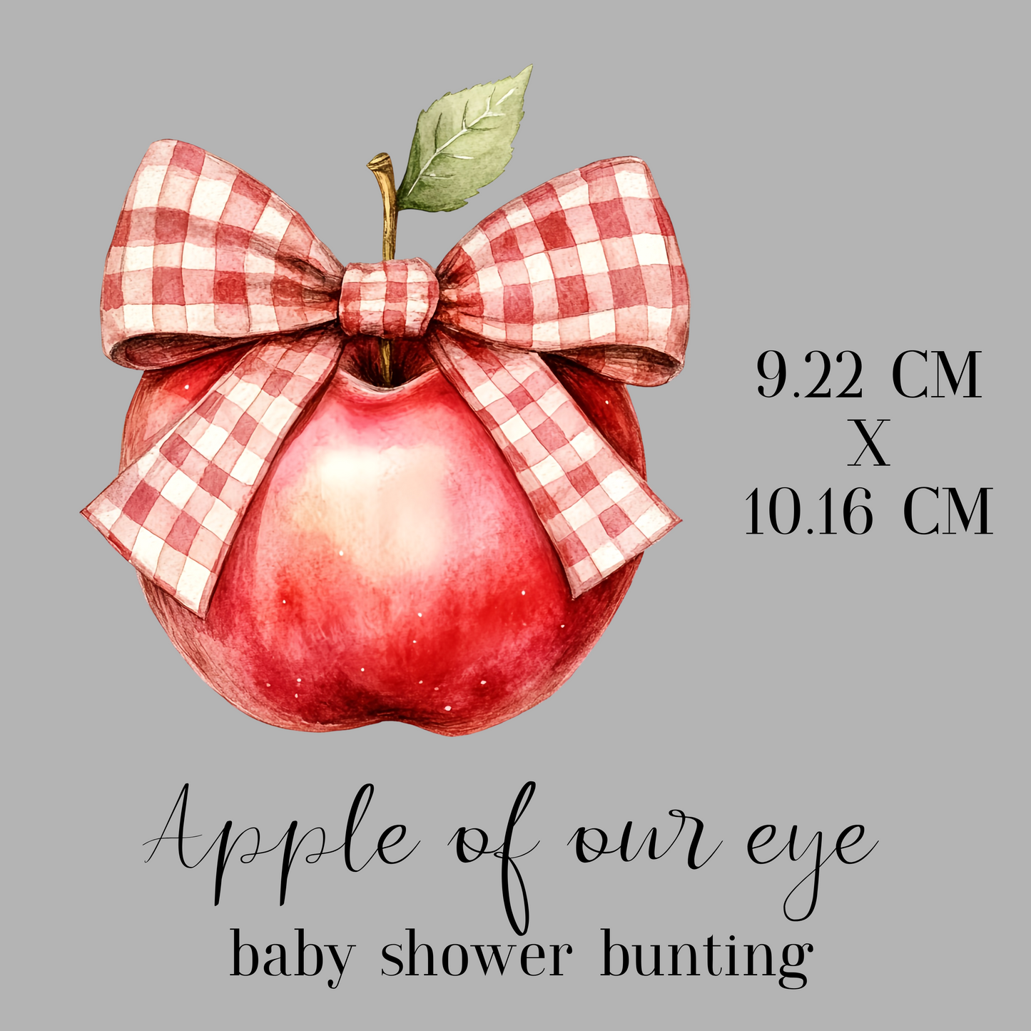 Apple of Our Eye Baby Shower Bunting – Baby Clothesline Garland Decoration