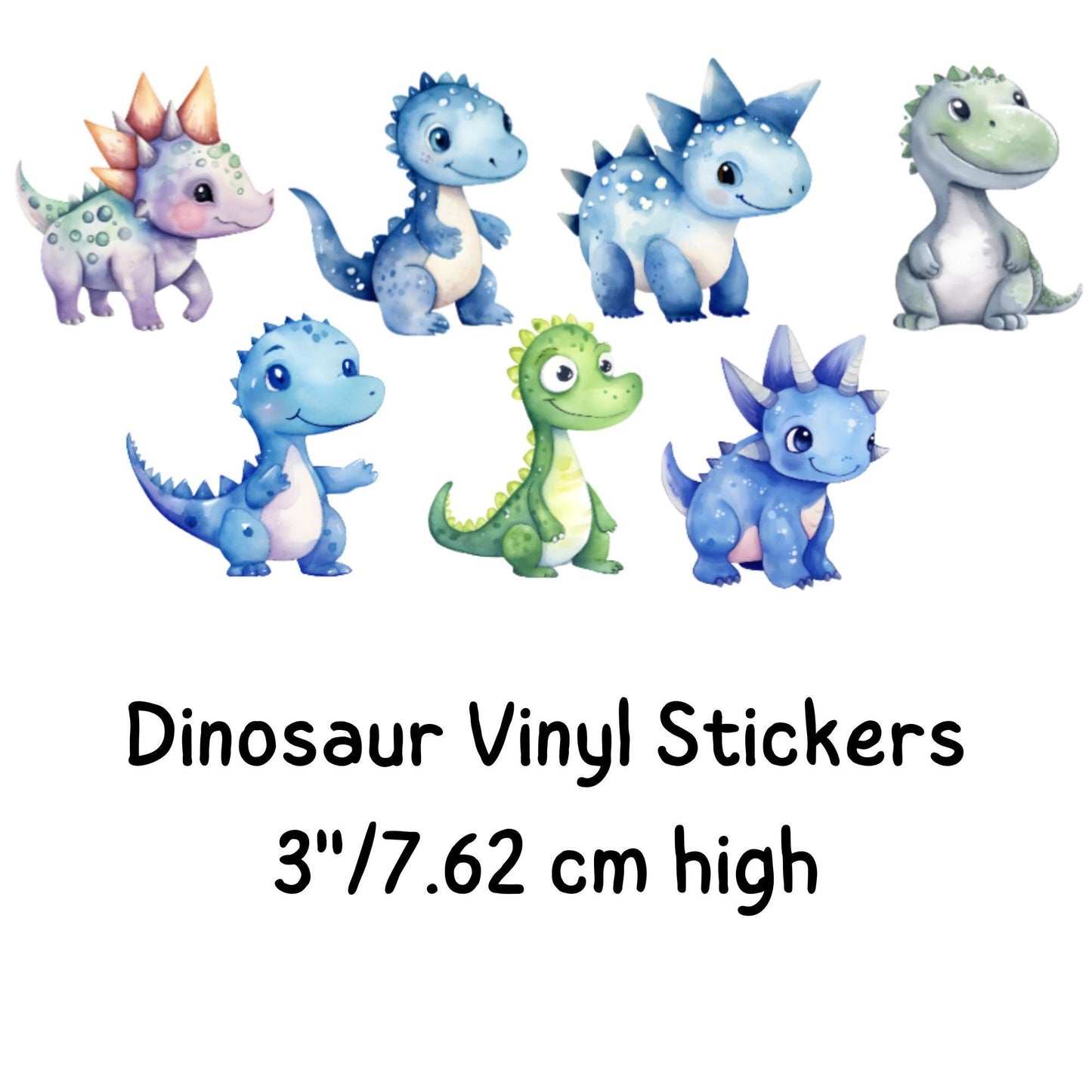 Dinosaur Vinyl Wall Stickers Set – Nursery & Bedroom Décor – Matt or Glossy Finish