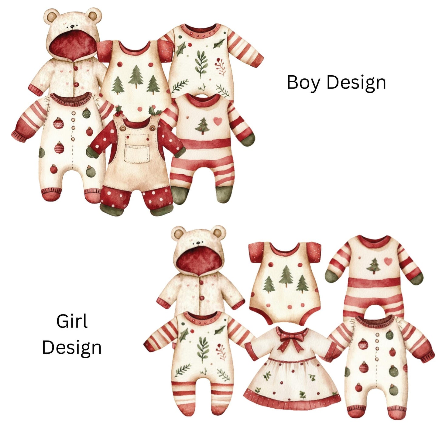 Christmas Baby Shower Bunting – Santa, Gingerbread & Winter Themes