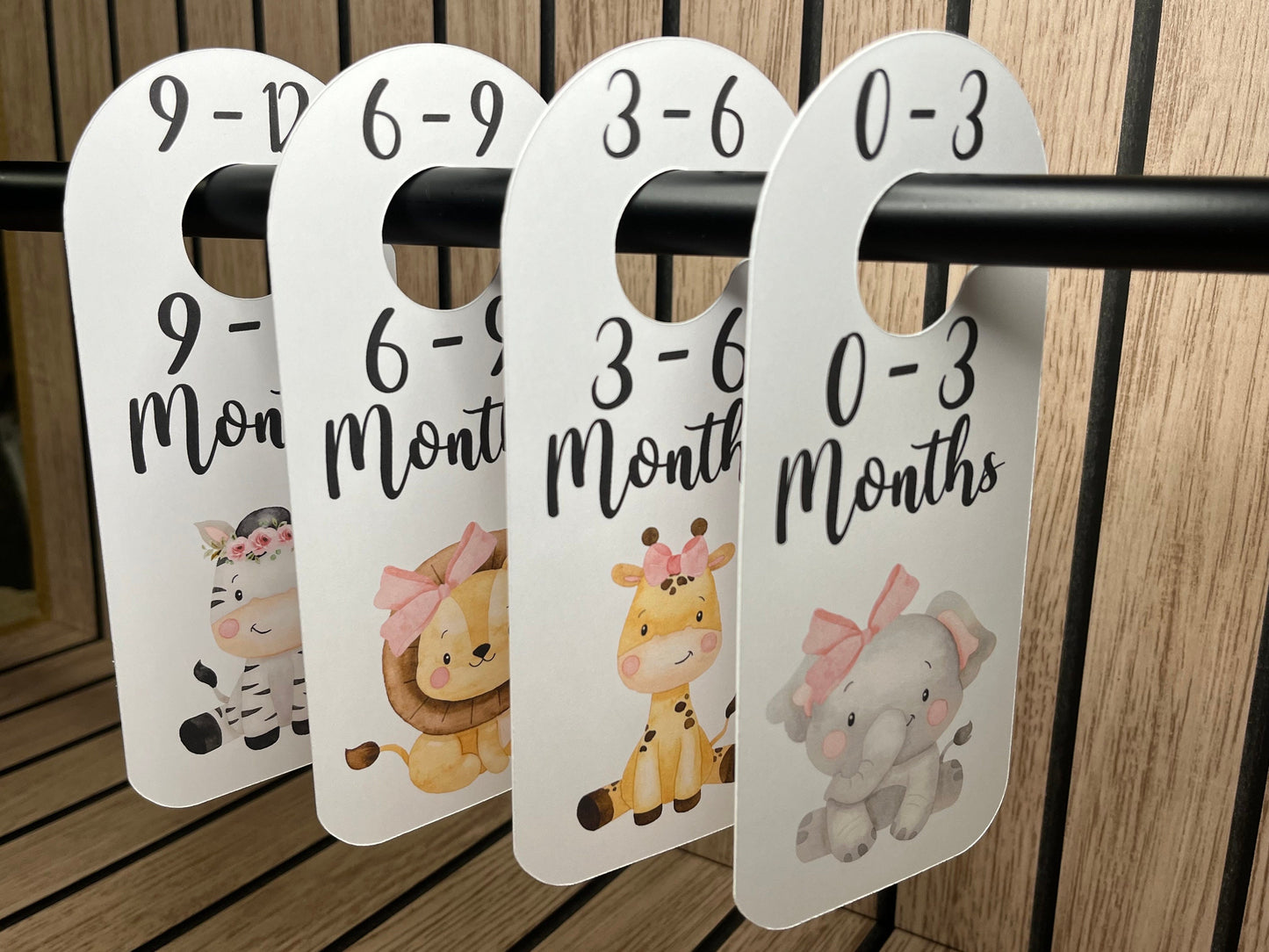 Safari Animal Baby Clothes Age Dividers – Nursery Wardrobe Organisers