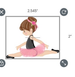 Ballerina Vinyl Wall Stickers – Ballet Dancer Décor for Girls – Set of 12