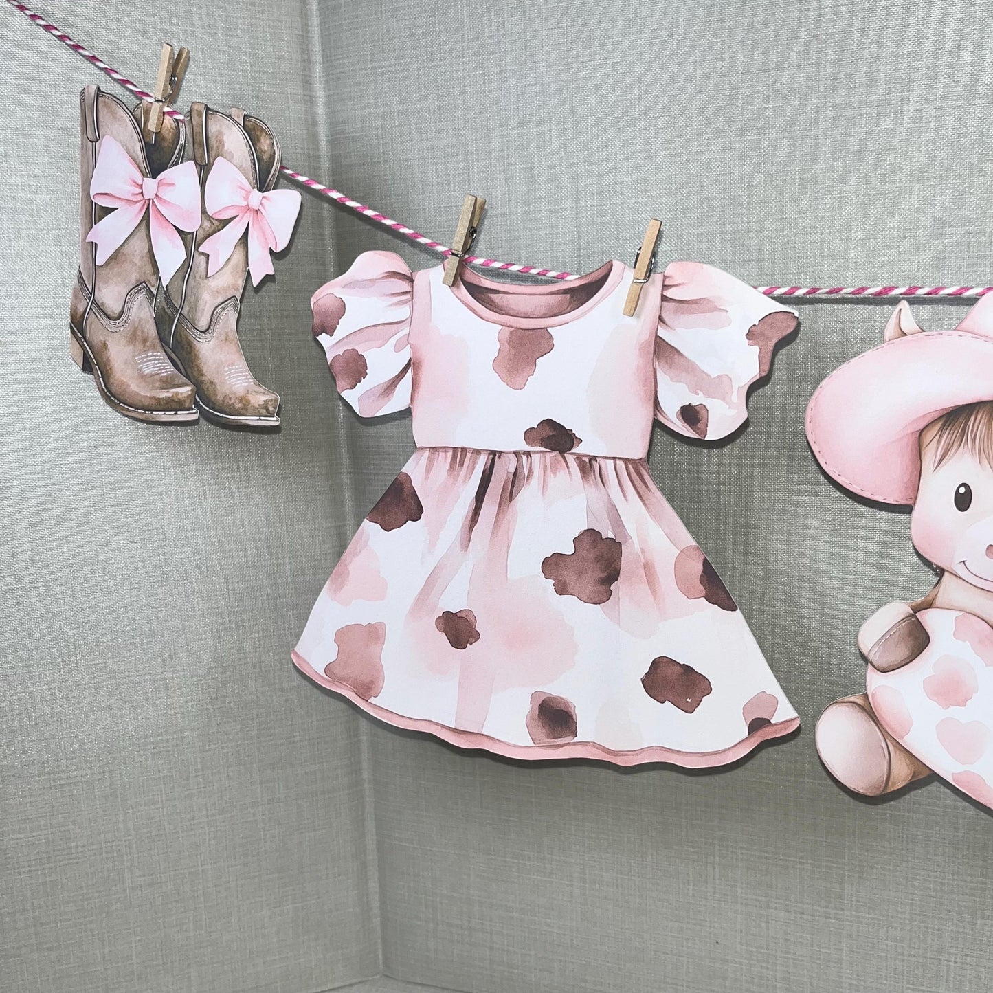 Western Cowboy & Cowgirl Baby Bunting – Blue or Pink Baby Clothes Garland