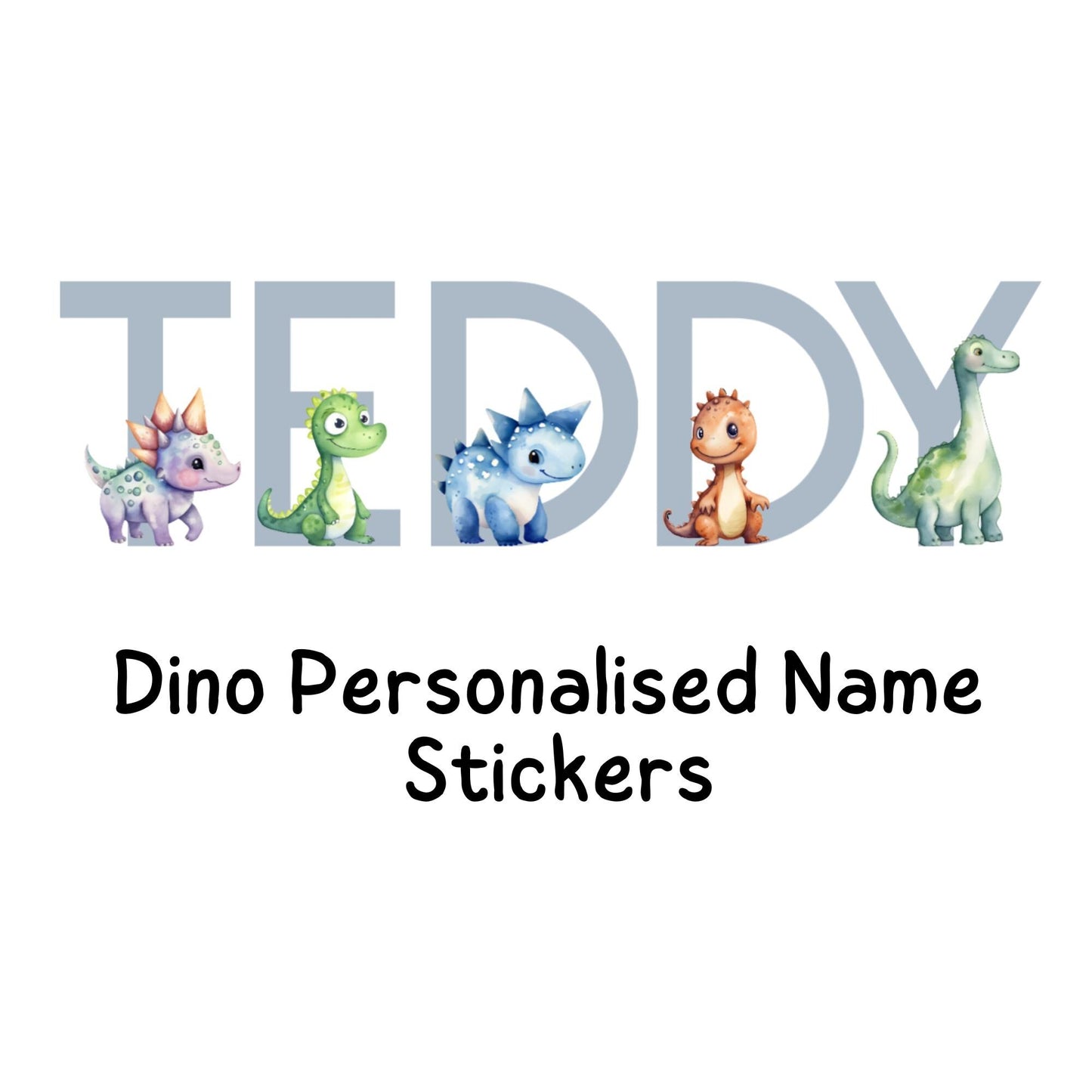 Dinosaur Vinyl Wall Stickers Set – Nursery & Bedroom Décor – Matt or Glossy Finish