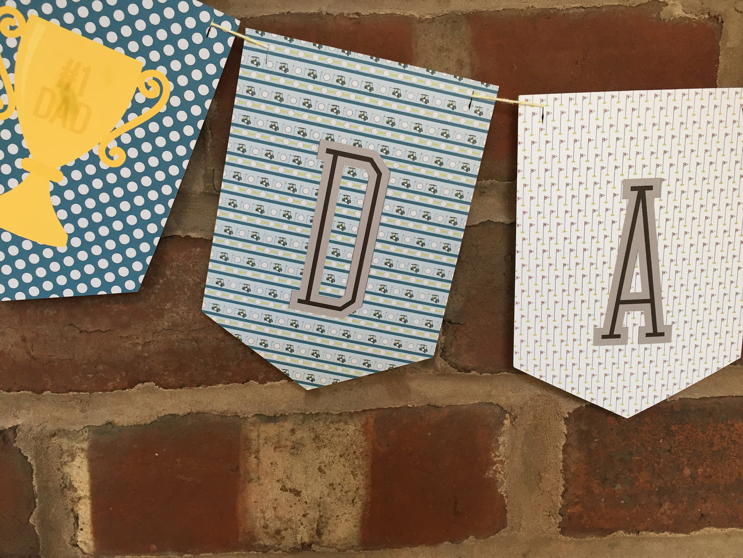 Father’s Day Golf Theme Bunting – “No.1 Dad” Banner