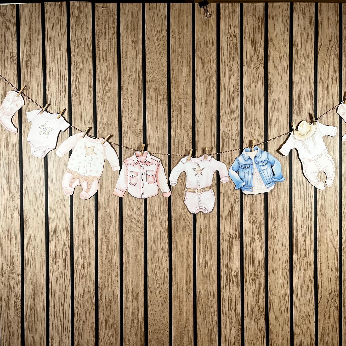 Western Cowboy & Cowgirl Baby Bunting – Blue or Pink Baby Clothes Garland