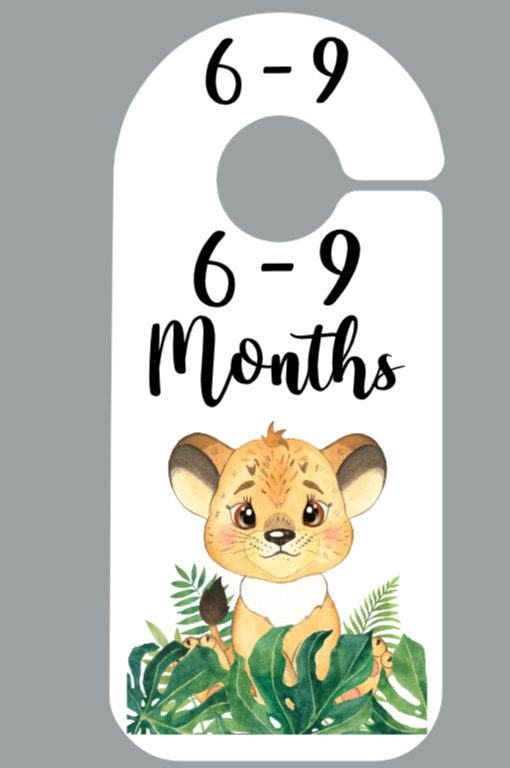 Safari Animal Baby Clothes Age Dividers – Nursery Wardrobe Organisers