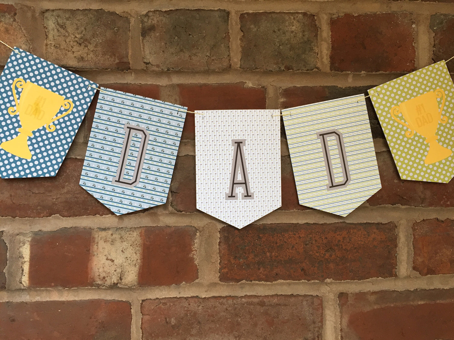 Father’s Day Golf Theme Bunting – “No.1 Dad” Banner