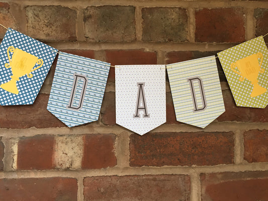 Father’s Day Golf Theme Bunting – “No.1 Dad” Banner