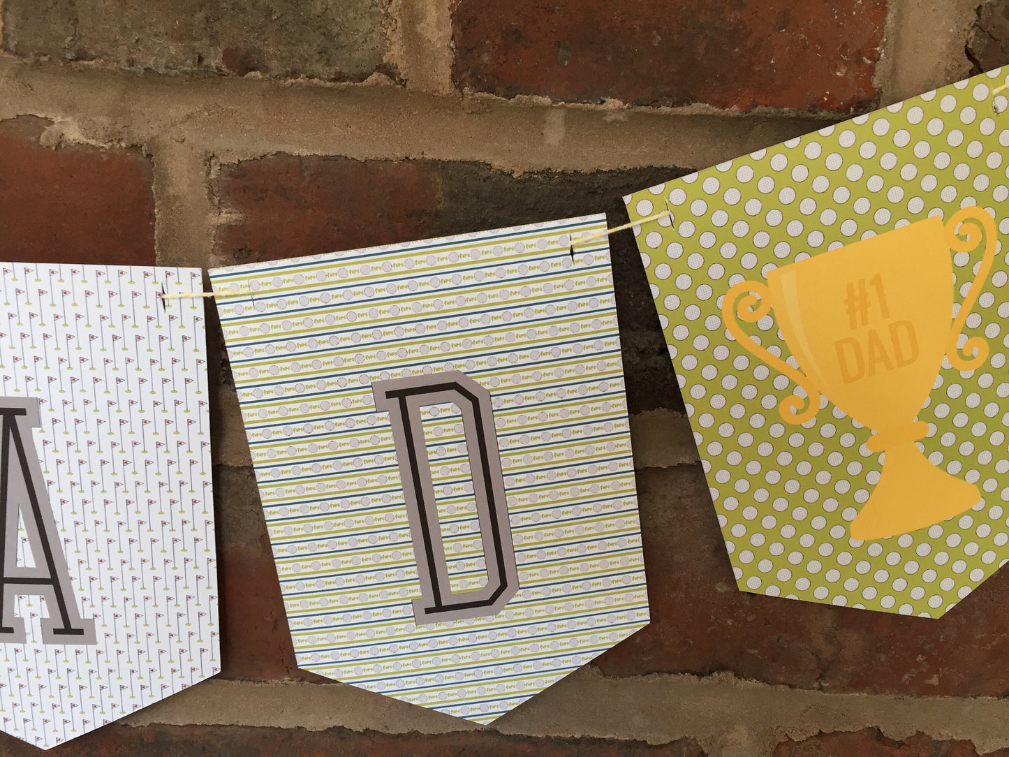 Father’s Day Golf Theme Bunting – “No.1 Dad” Banner