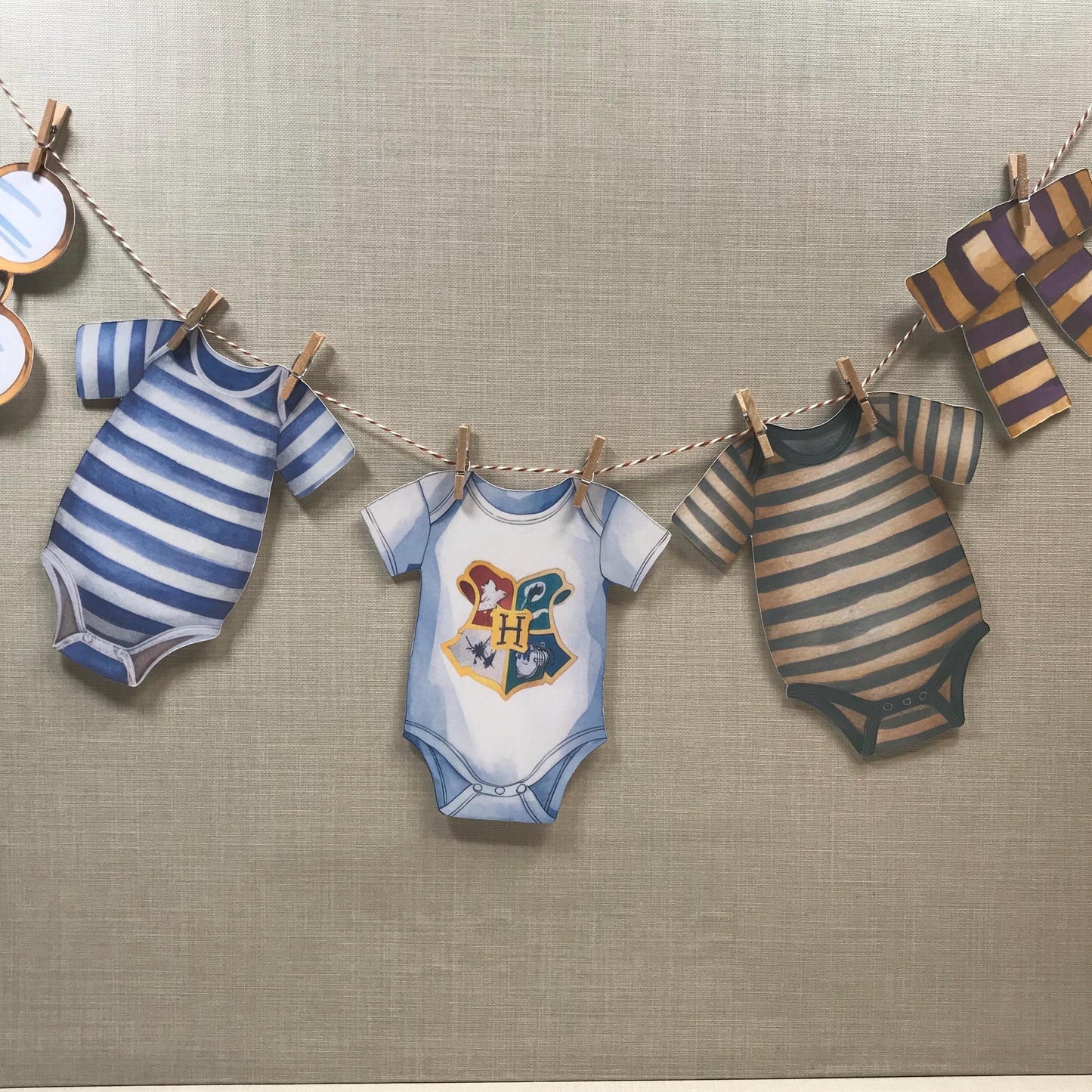 Baby Wizard Baby Shower Bunting – Magical Baby Clothes Garland
