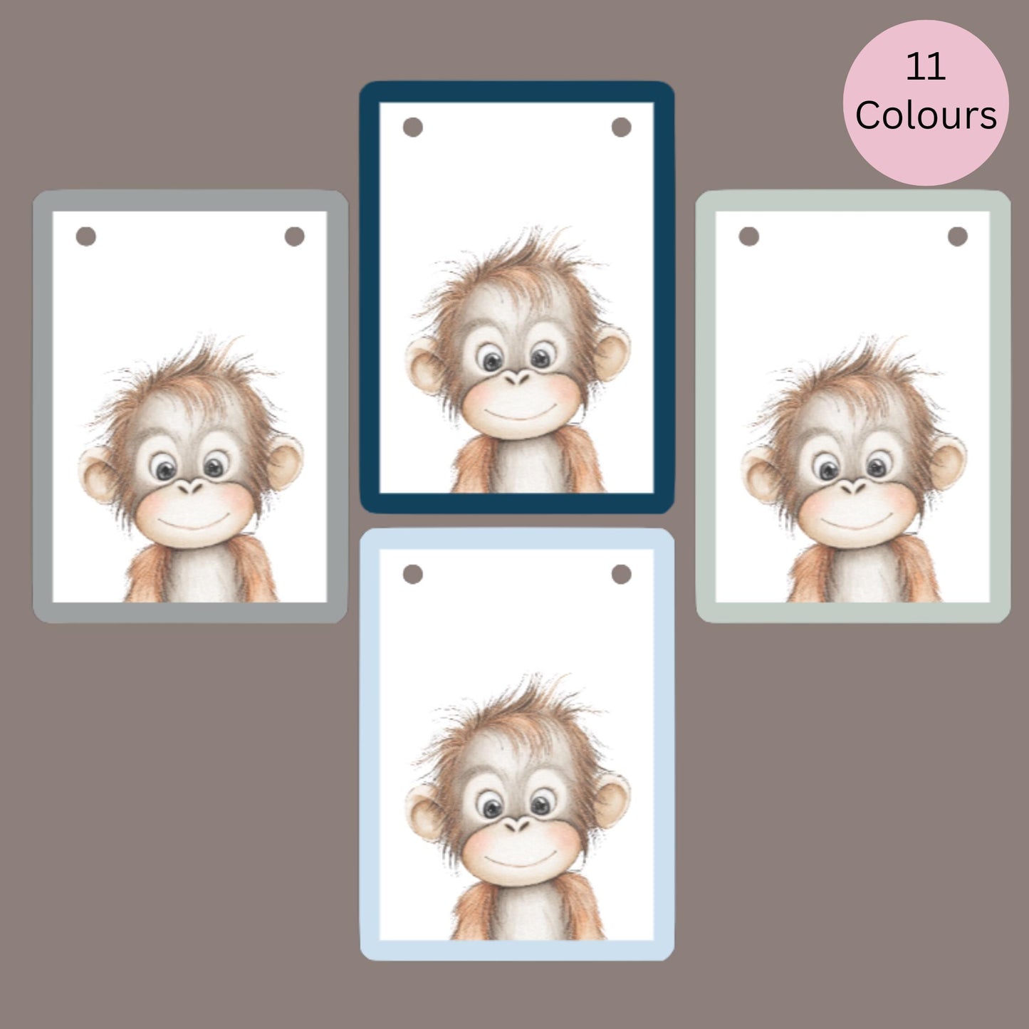Jungle Animal Portrait Bunting Banner – Safari Birthday Party Decoration
