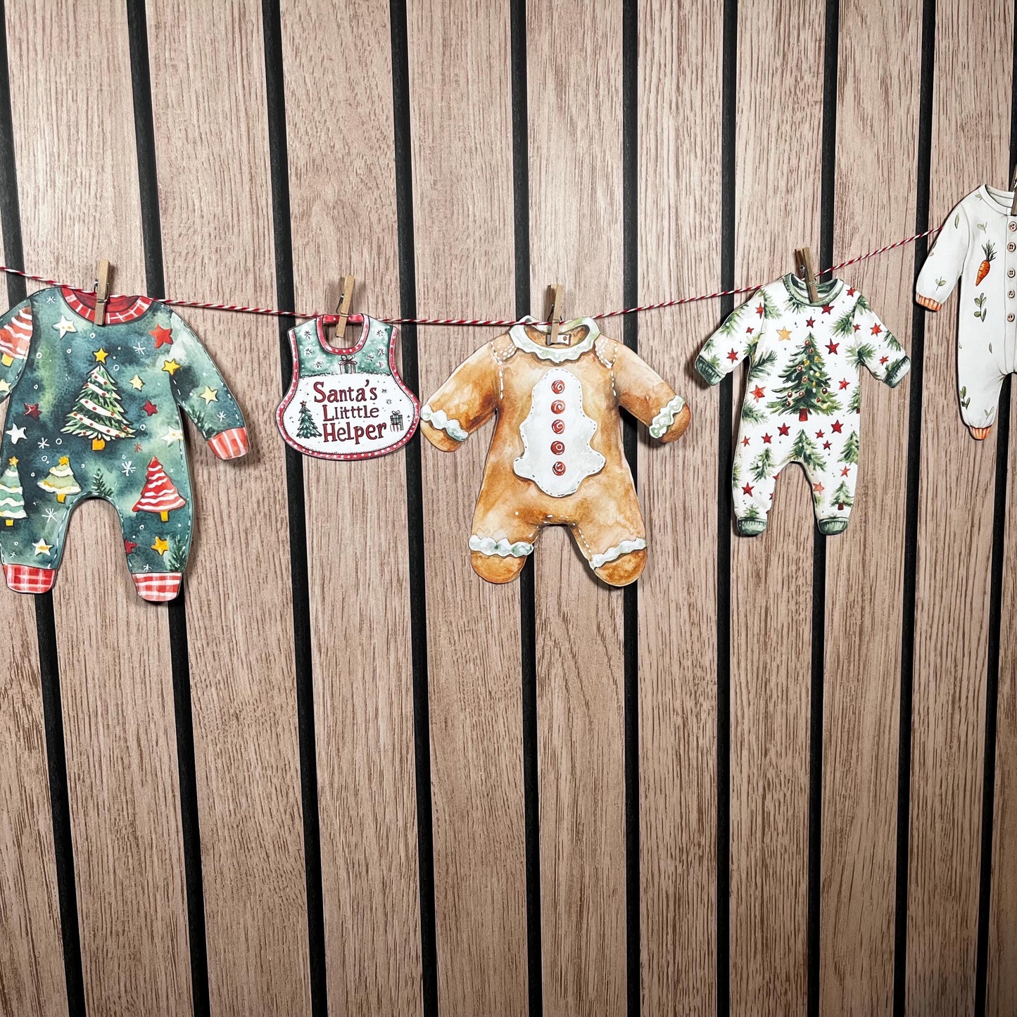 Christmas Baby Shower Bunting – Santa, Gingerbread & Winter Themes