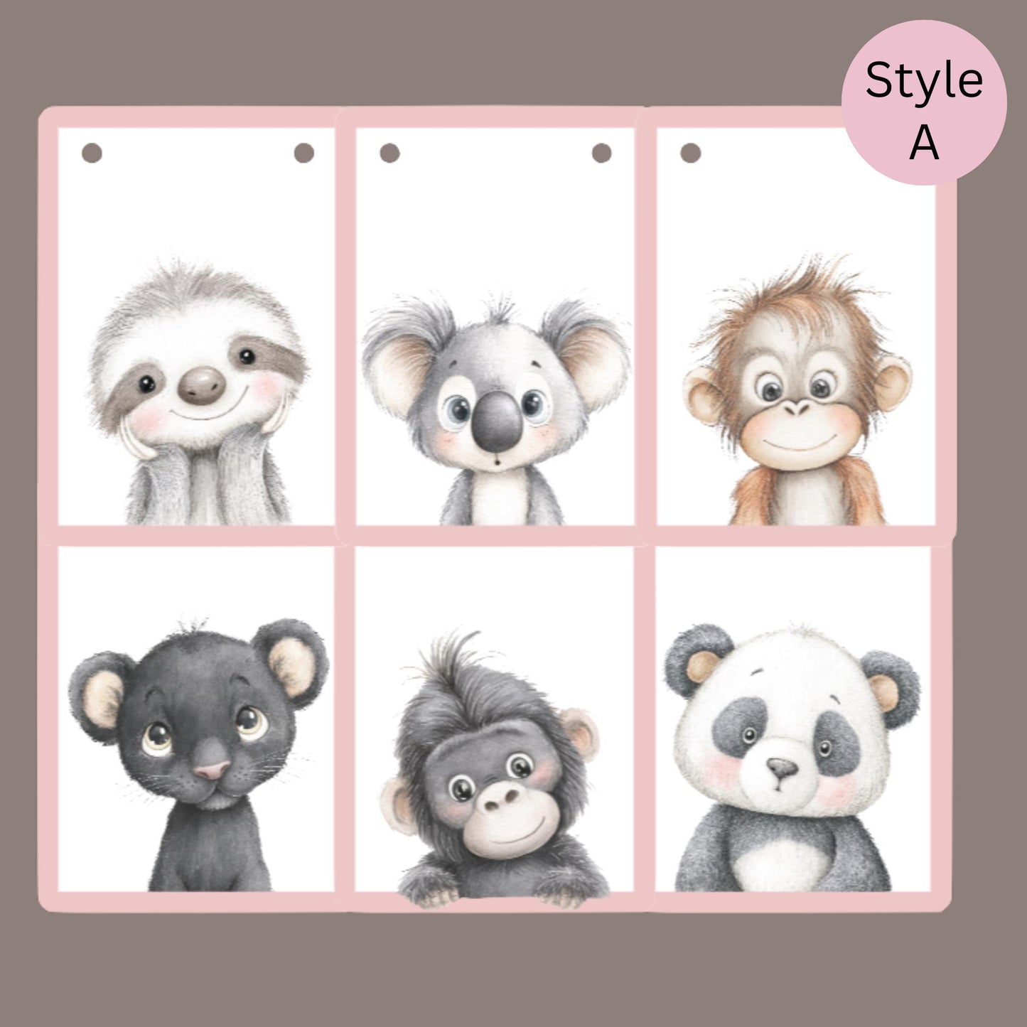 Jungle Animal Portrait Bunting Banner – Safari Birthday Party Decoration