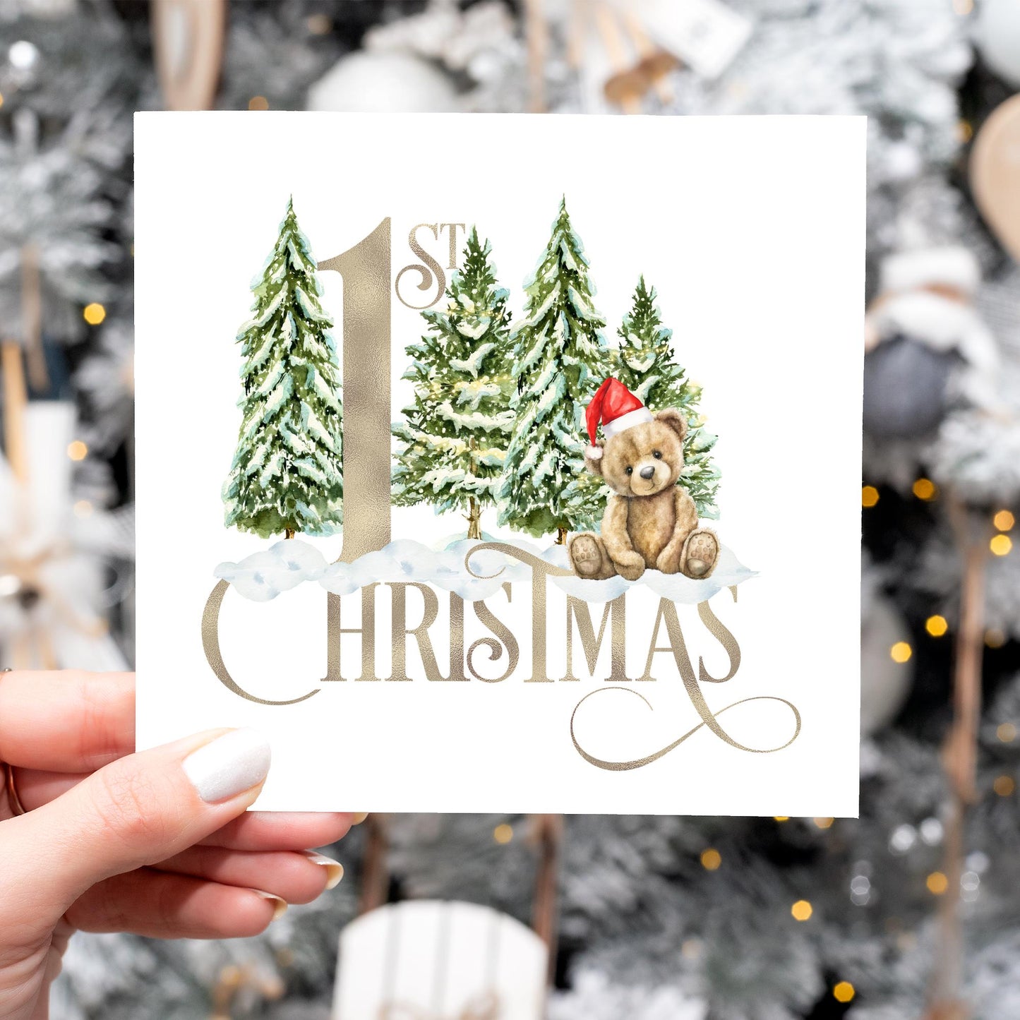 My First Christmas Card – Baby’s First Christmas Card – Choice of 10 Designs