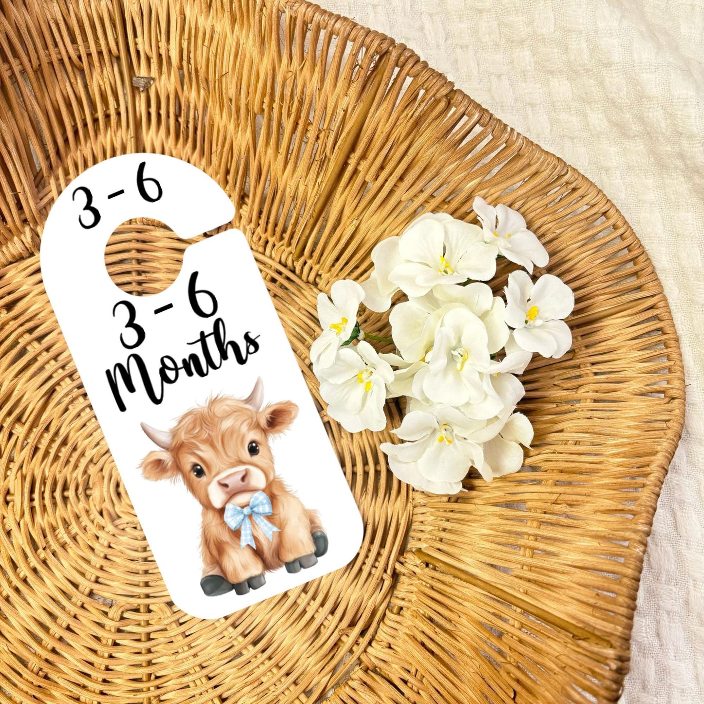 Highland Cow Baby Clothes Age Dividers – Nursery Wardrobe Organisers