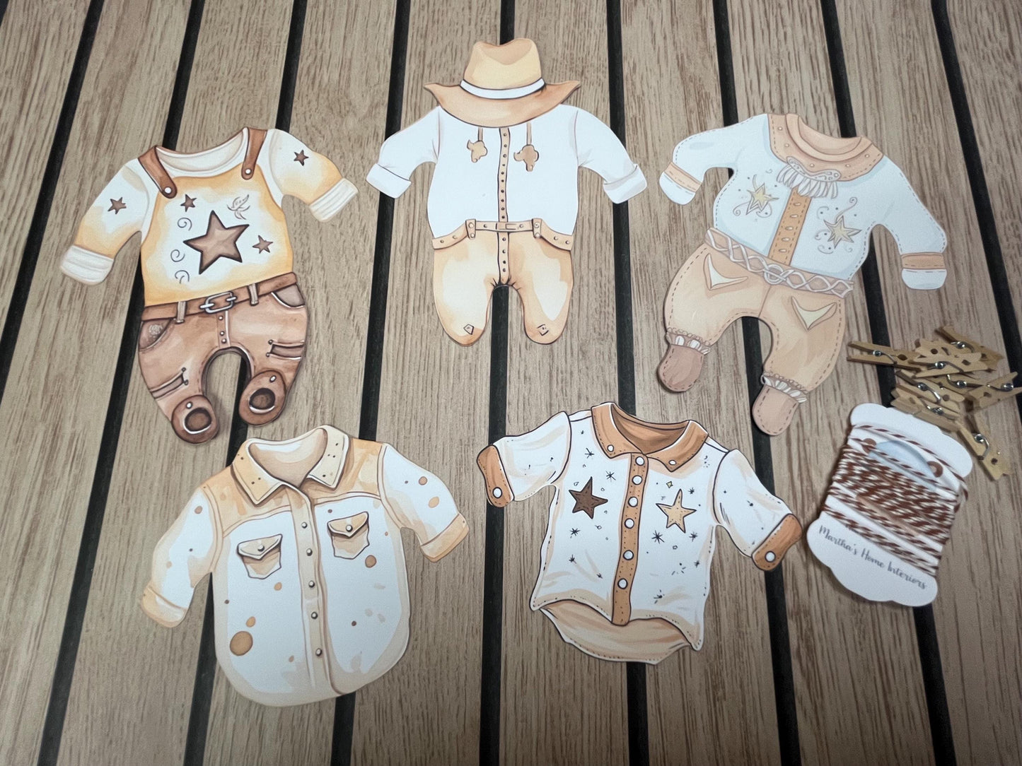 Western Cowboy & Cowgirl Baby Bunting – Blue or Pink Baby Clothes Garland