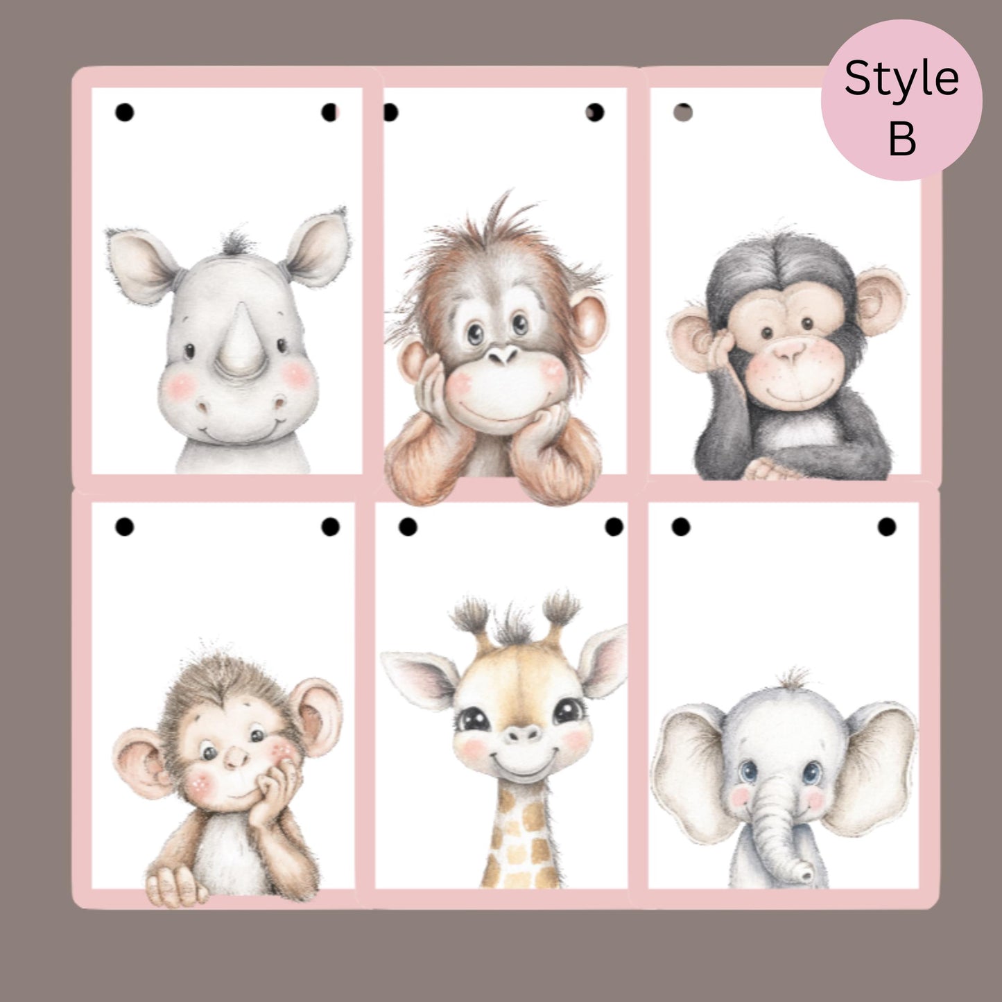 Jungle Animal Portrait Bunting Banner – Safari Birthday Party Decoration