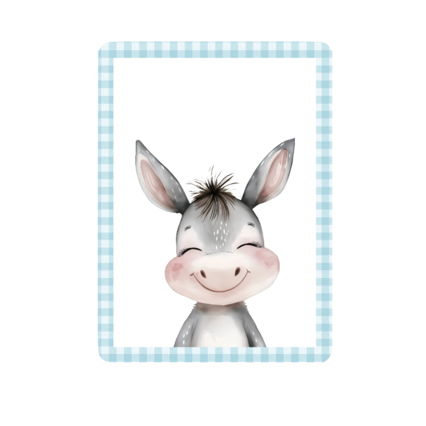 Farmyard Animal Portrait Bunting with Gingham Edge