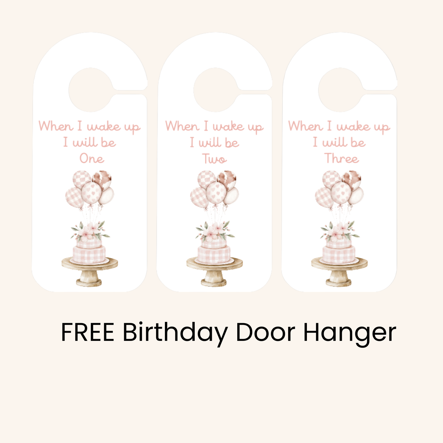 Farmyard Animal Birthday Garland – Floral Farm Design with Pink Tractor (Ages 1–3)
